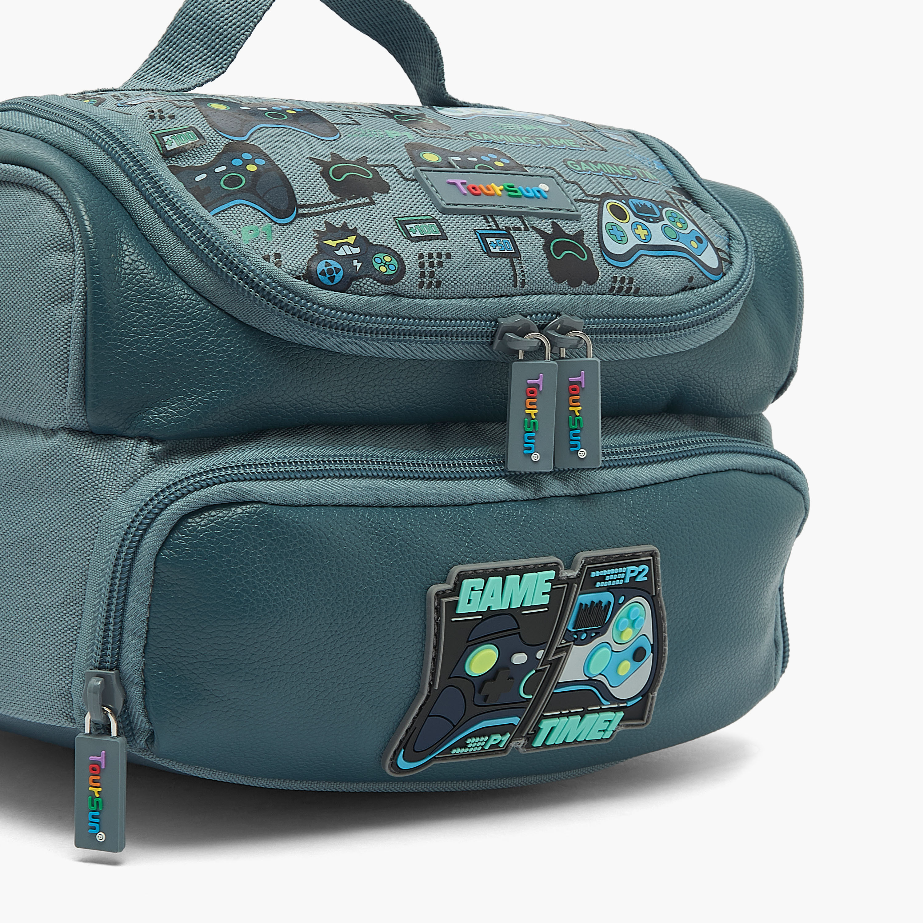 Toursun Gaming Print Lunch Bag for Kids 5-8 Years with Zip Closure-school-lunchessentials-lunchbags-image-3