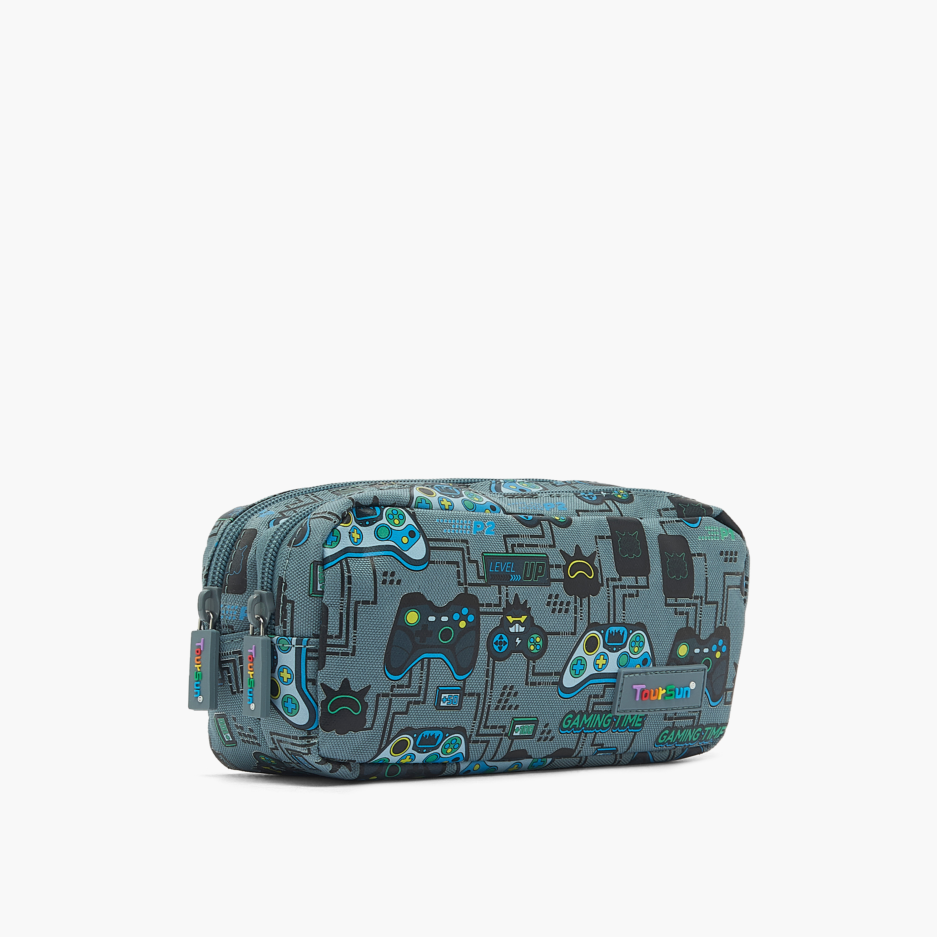مقلمة بطبعة جيمر بقسمين من تورسن-school-stationery-pencilcases-image-3