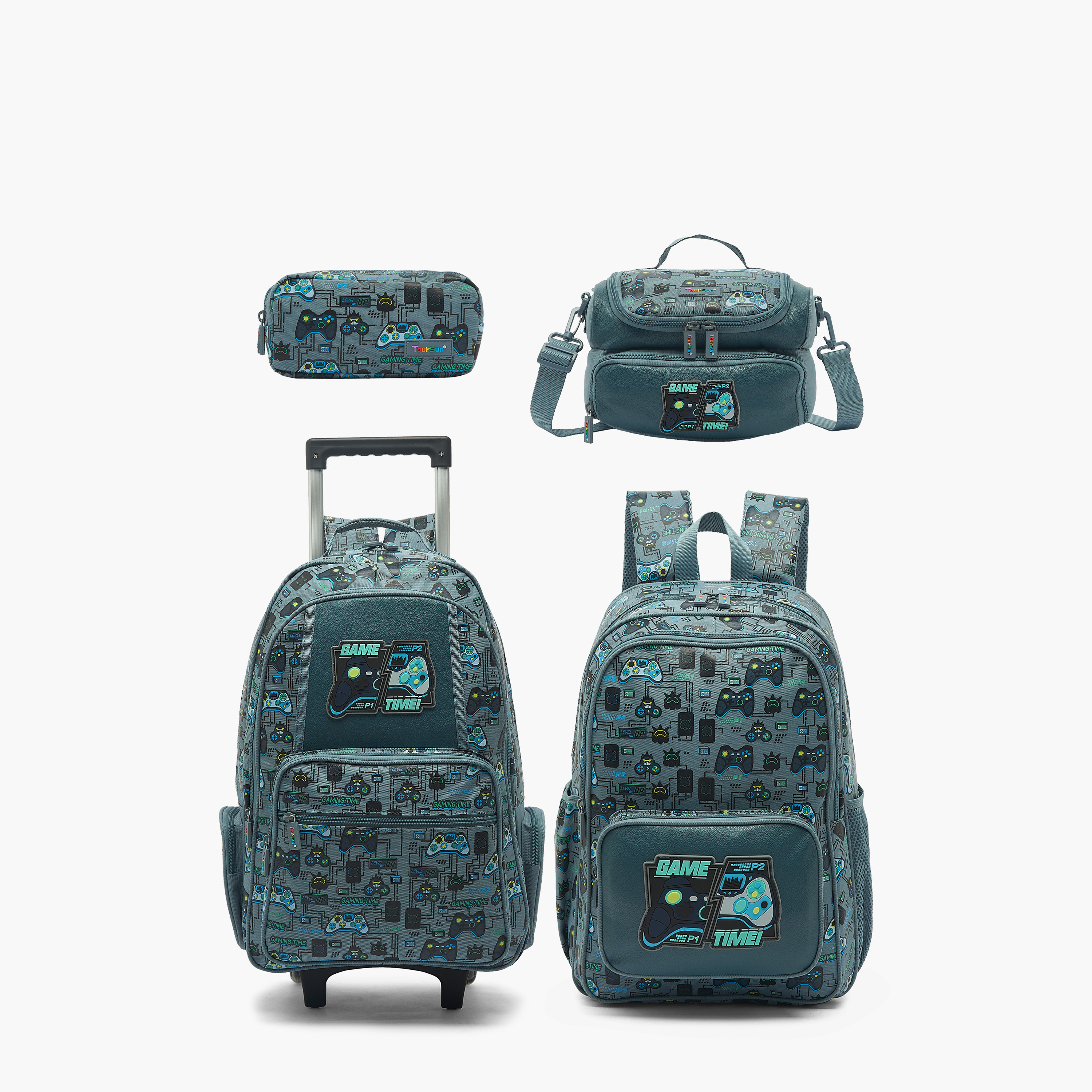 مقلمة بطبعة جيمر بقسمين من تورسن-school-stationery-pencilcases-image-8