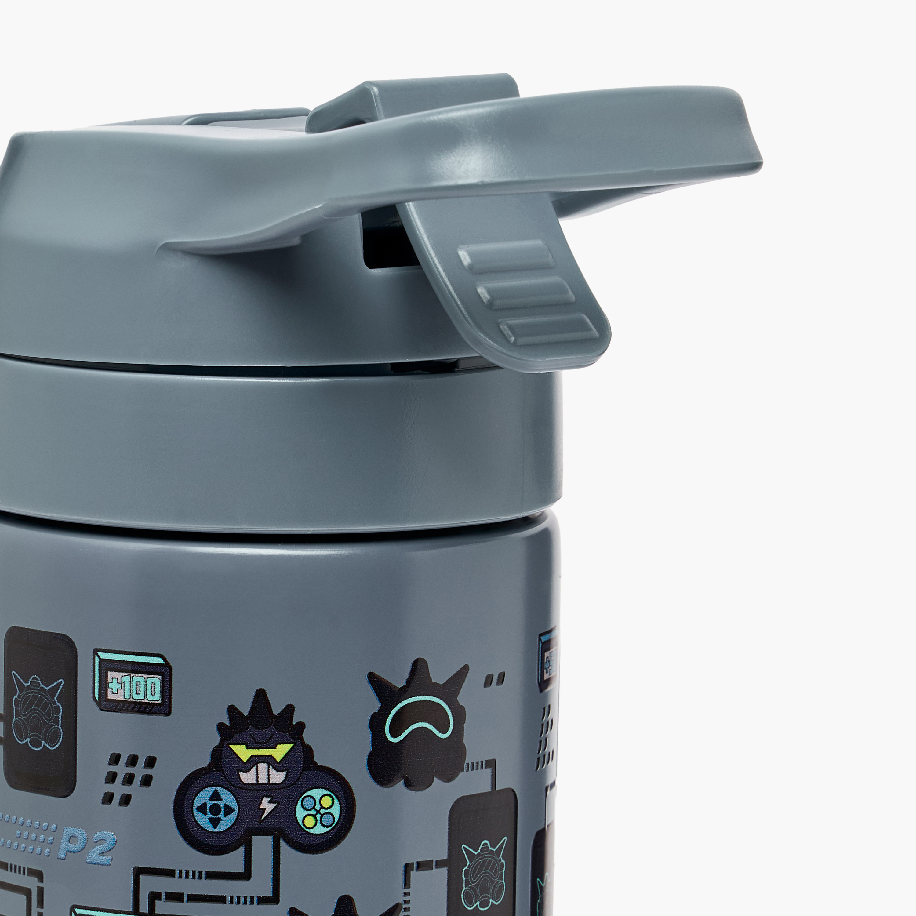 قارورة مياه ستانليس ستيل بفوهة قلابة ومقبض وطبعات من تورسن - 540 مل-school-waterbottles-image-7