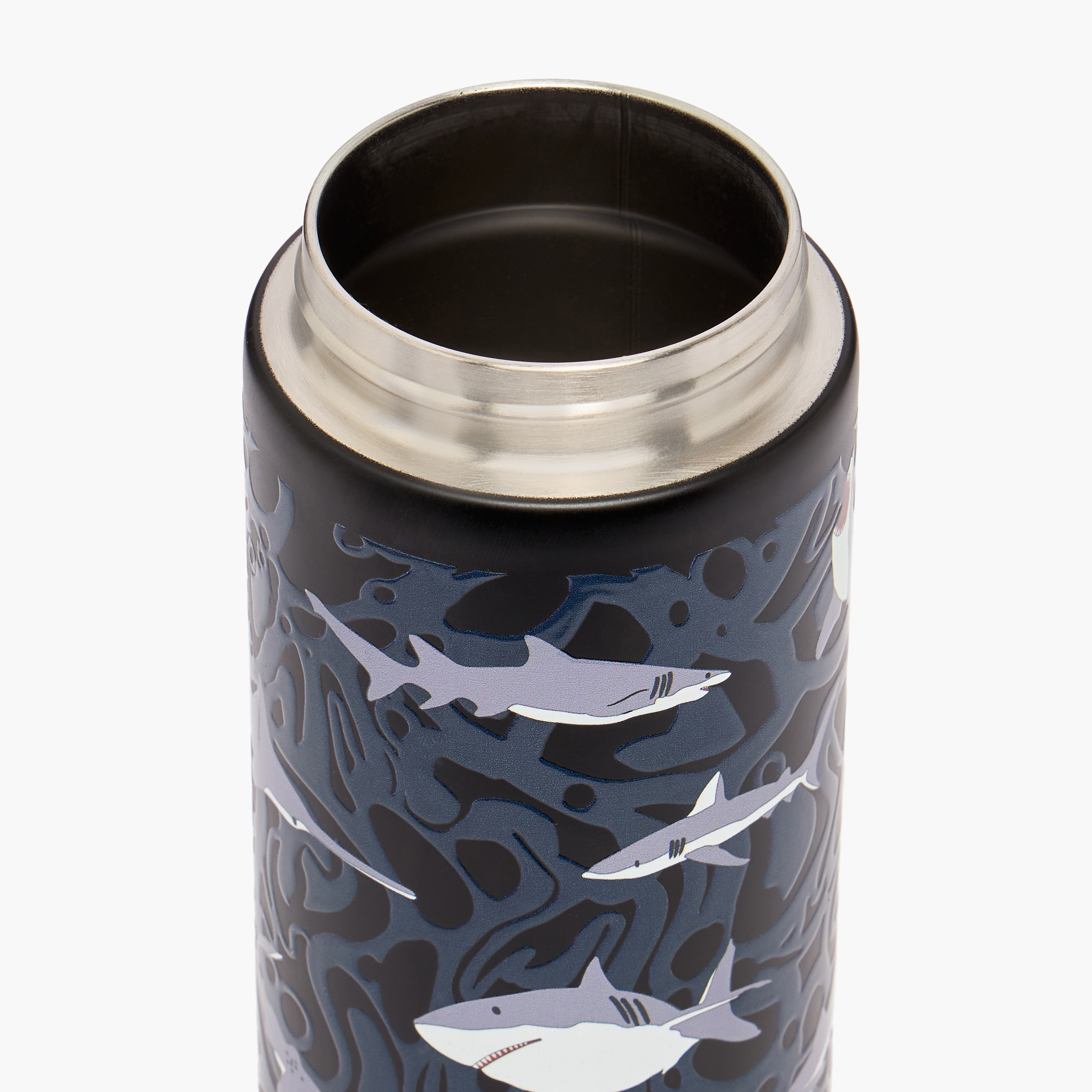 Toursun Shark Print Stainless Steel Water Bottle with Flip Spout and Handle - 540 ml-school-waterbottles-image-5