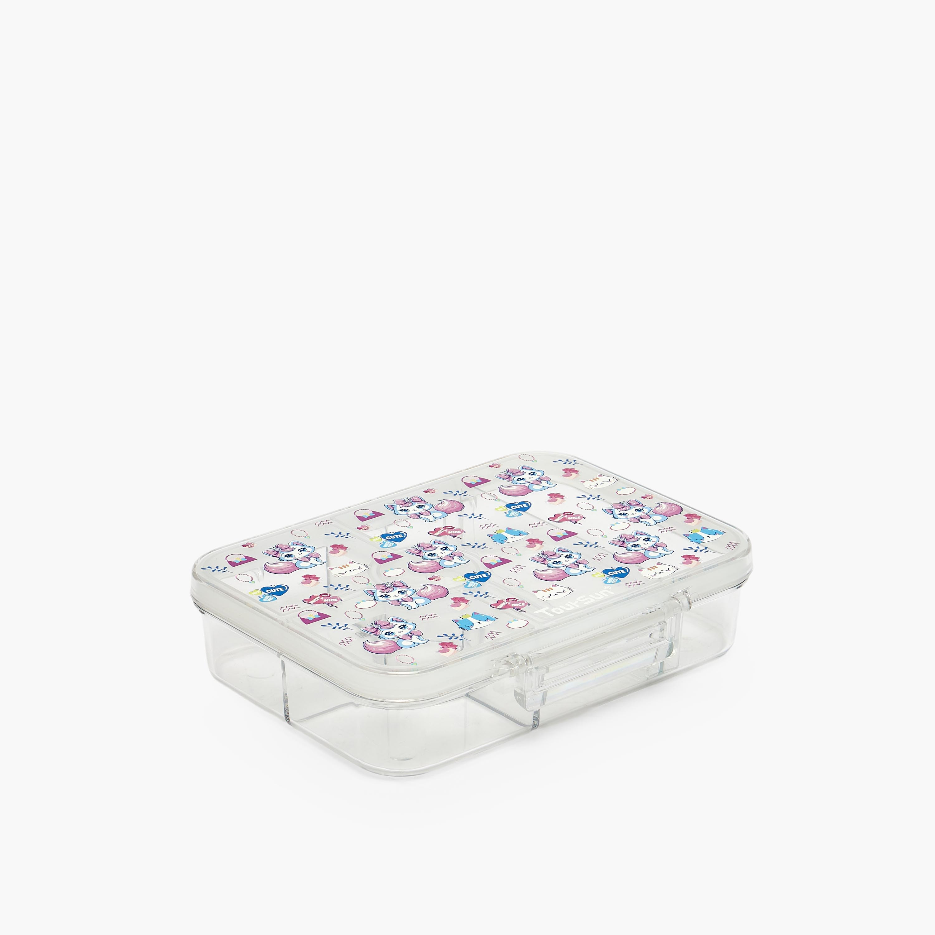 صندوق غداء بطبعات قطط للبنات بـ5 أقسام من تورسن-school-lunchessentials-lunchboxes-image-9