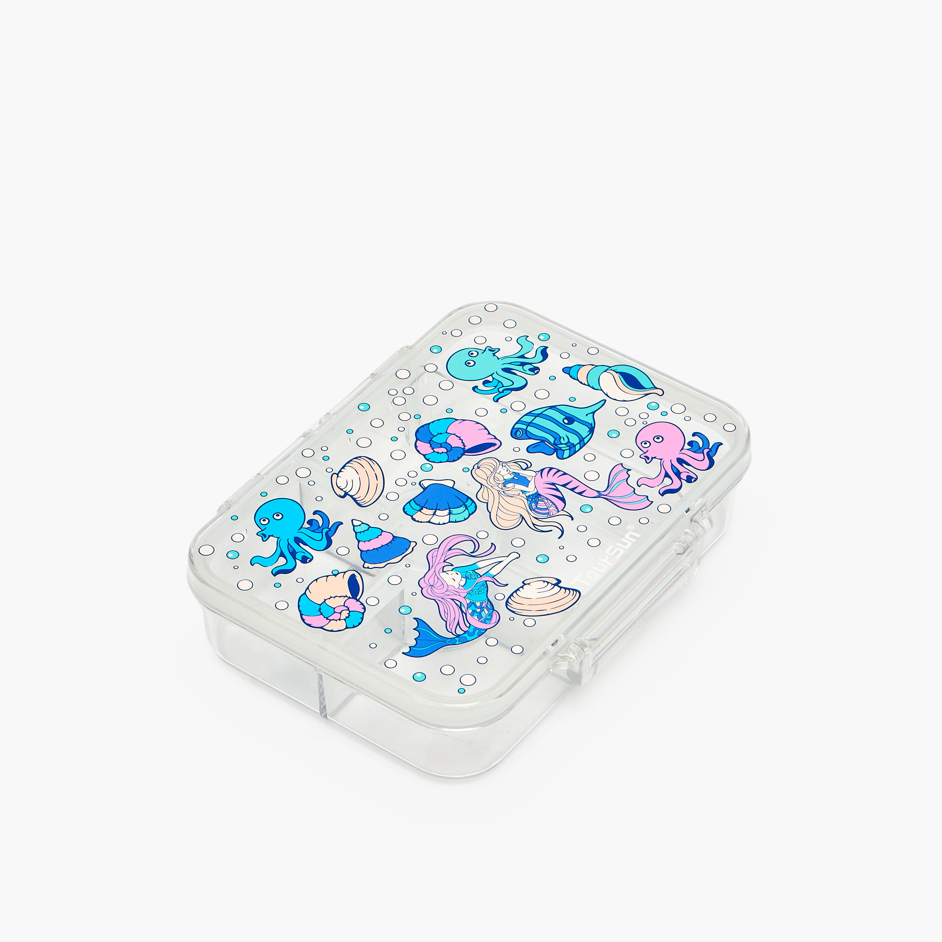 Toursun Mermaid Print Lunch Box for Girls with 5 Compartments - 850 ml-school-lunchessentials-lunchboxes-image-1