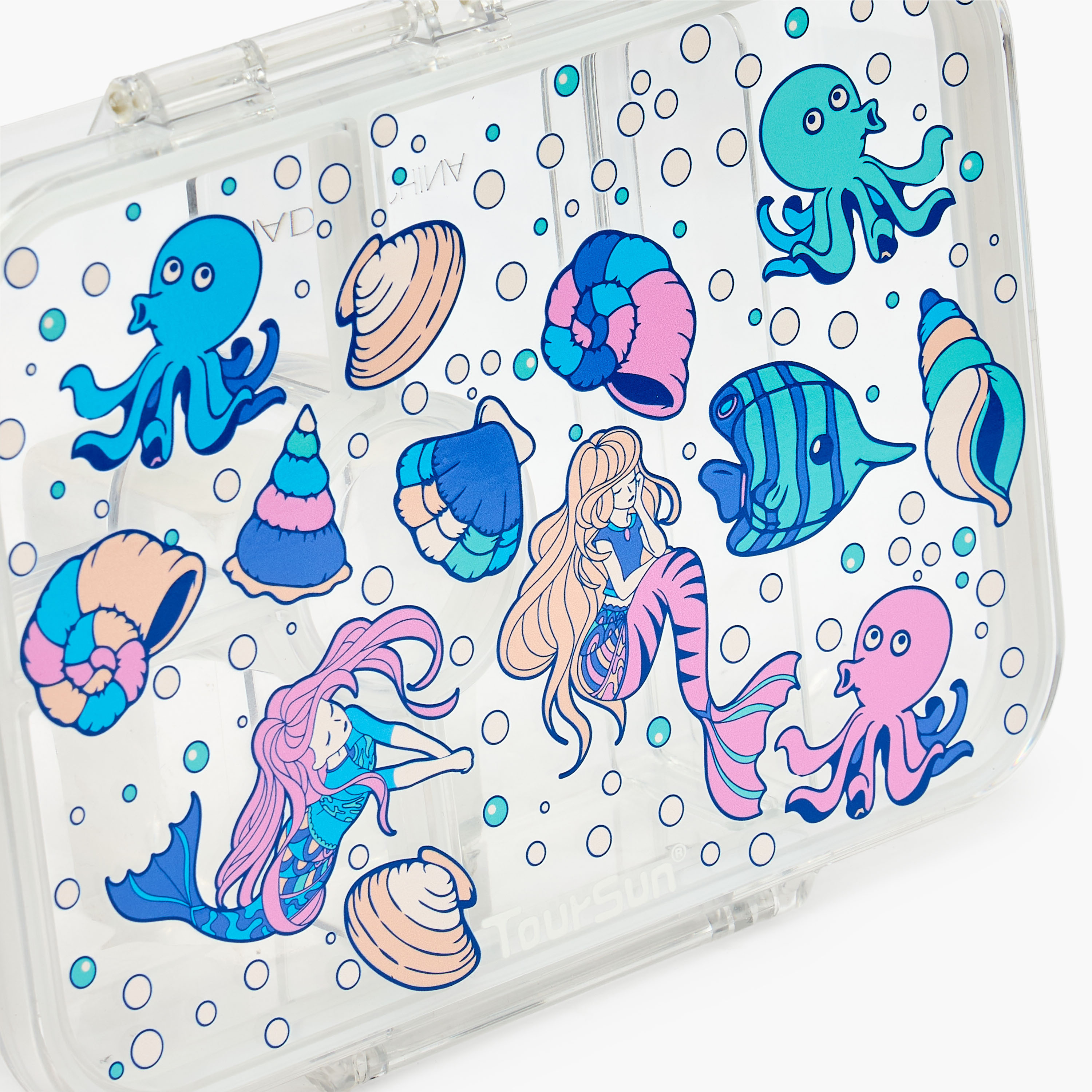 Toursun Mermaid Print Lunch Box for Girls with 5 Compartments - 850 ml-school-lunchessentials-lunchboxes-image-4