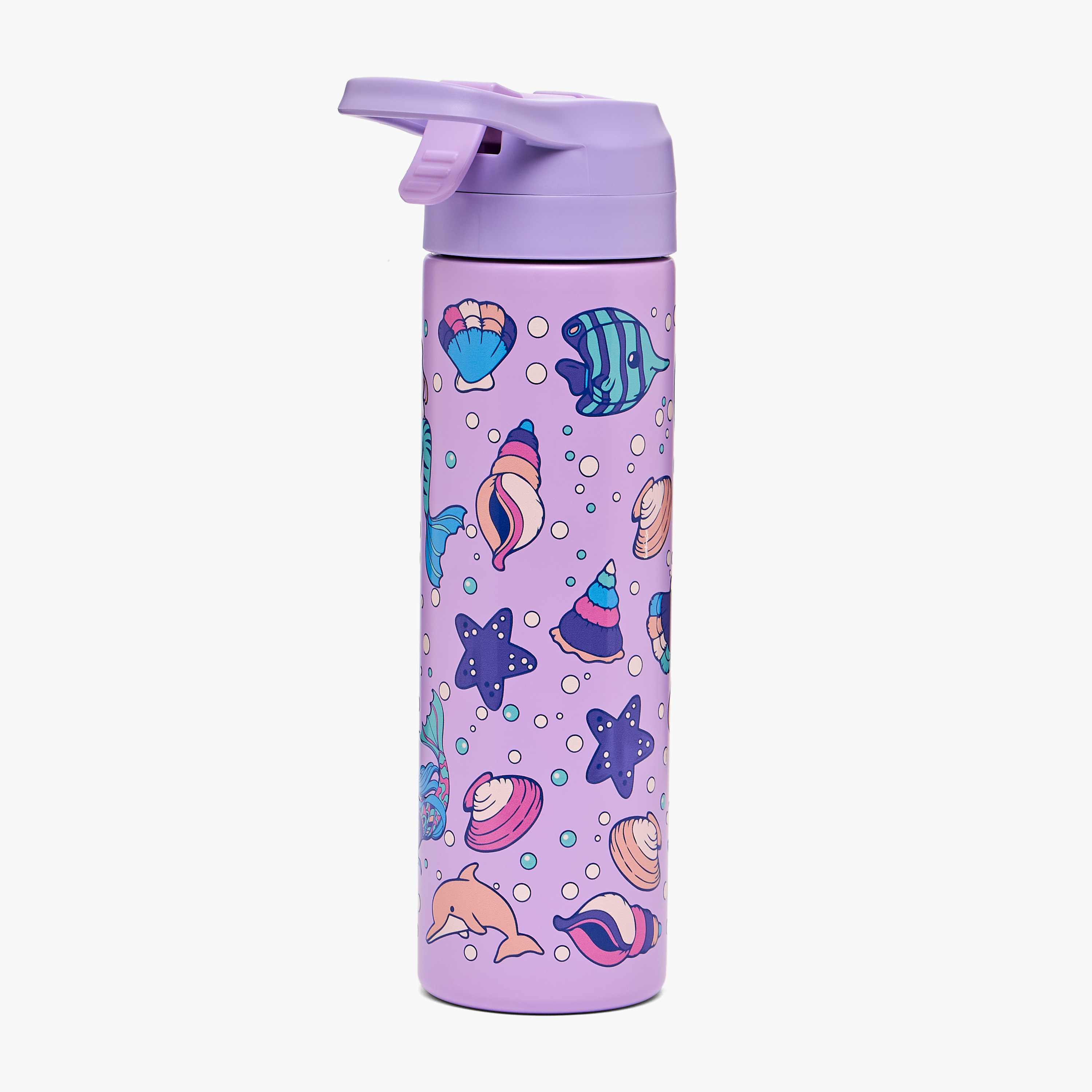 Toursun Underwater Print Stainless Steel Water Bottle with Flip Spout and Handle - 540 ml-school-waterbottles-image-3