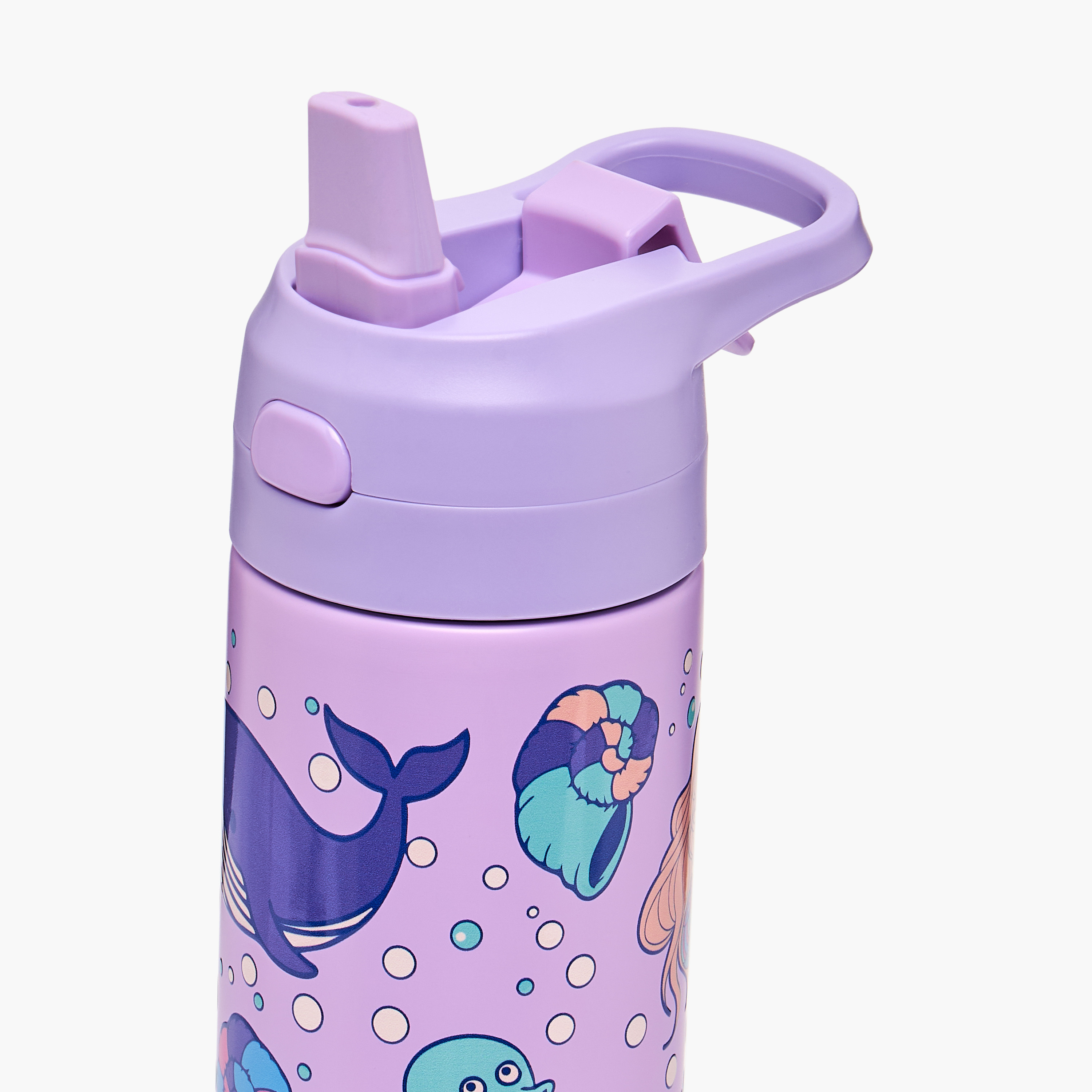 Toursun Underwater Print Stainless Steel Water Bottle with Flip Spout and Handle - 540 ml-school-waterbottles-image-6