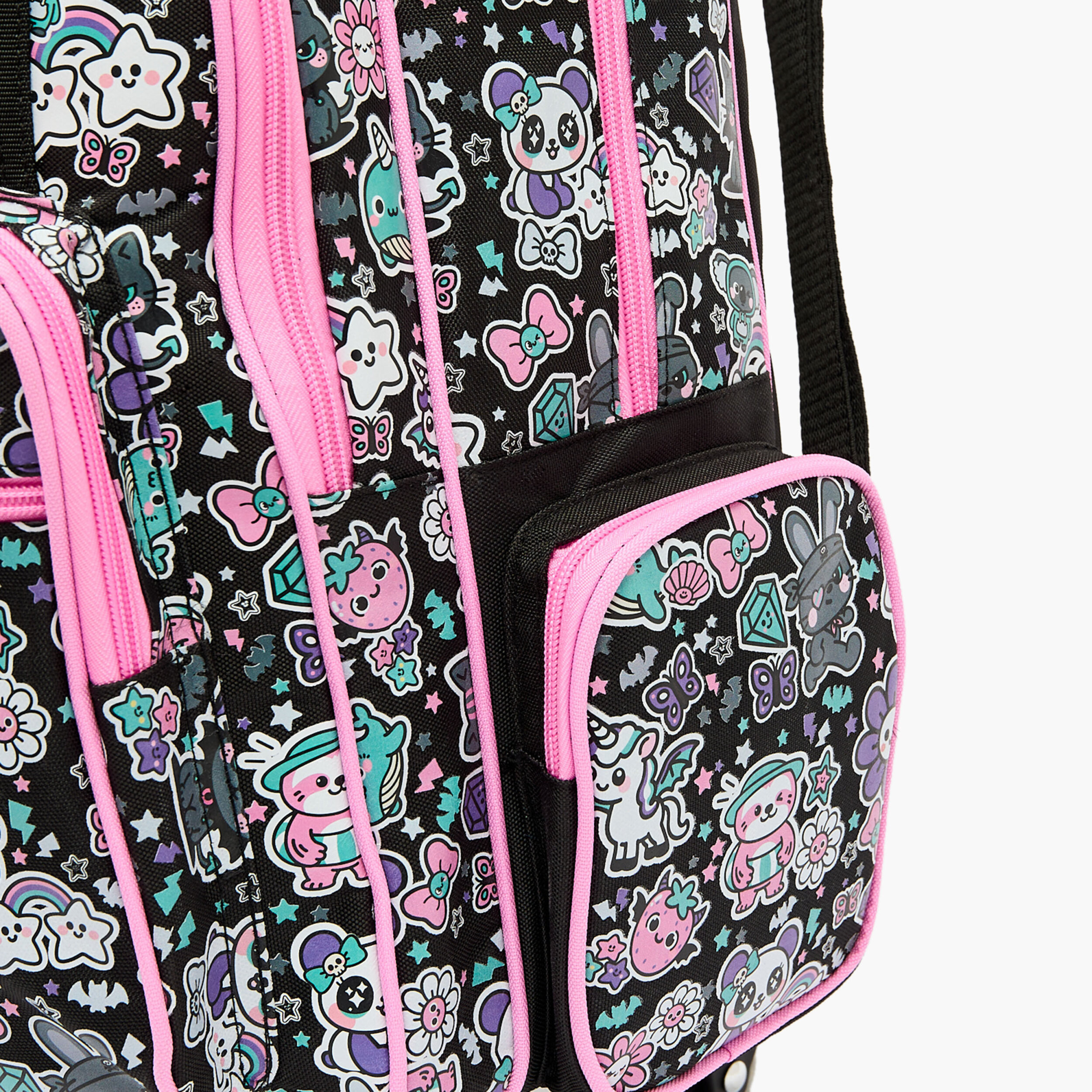 Toursun Star Print Trolley Bag for Girls 8-13 Years with Retractable Handle - 19 inches-school-bagsandbackpacks-trolleybags-image-11