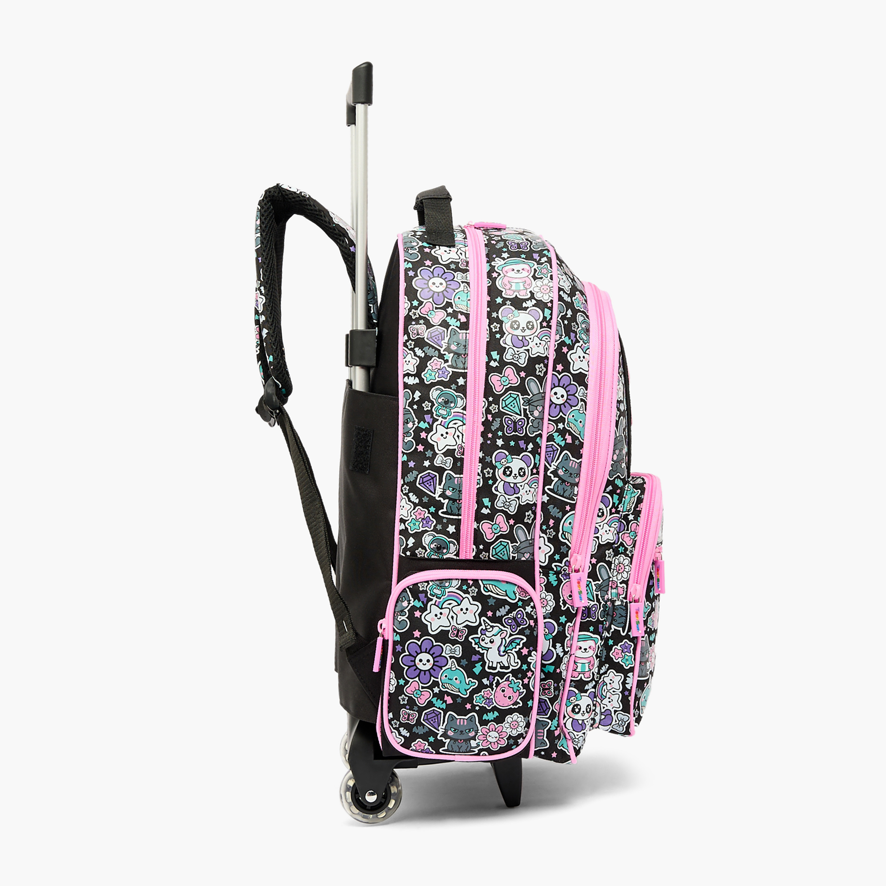Toursun Star Print Trolley Bag for Girls 8-13 Years with Retractable Handle - 19 inches-school-bagsandbackpacks-trolleybags-image-7