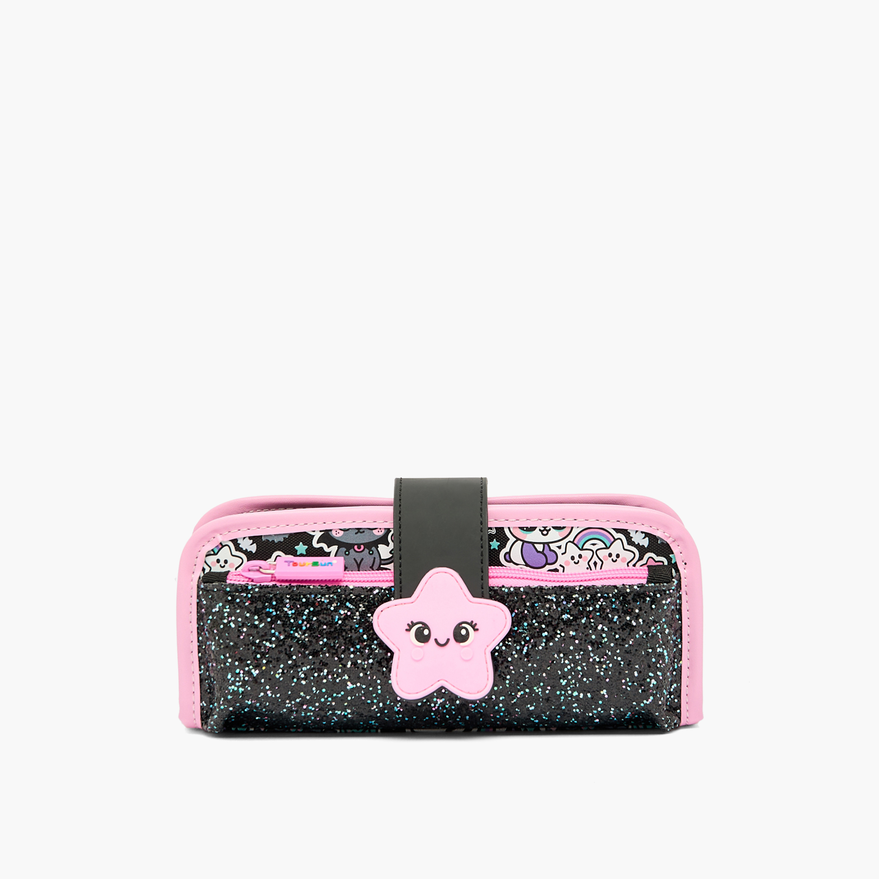 Toursun Star Glitter Magnetic Flap Pencil Pouch-school-stationery-pencilcases-image-1