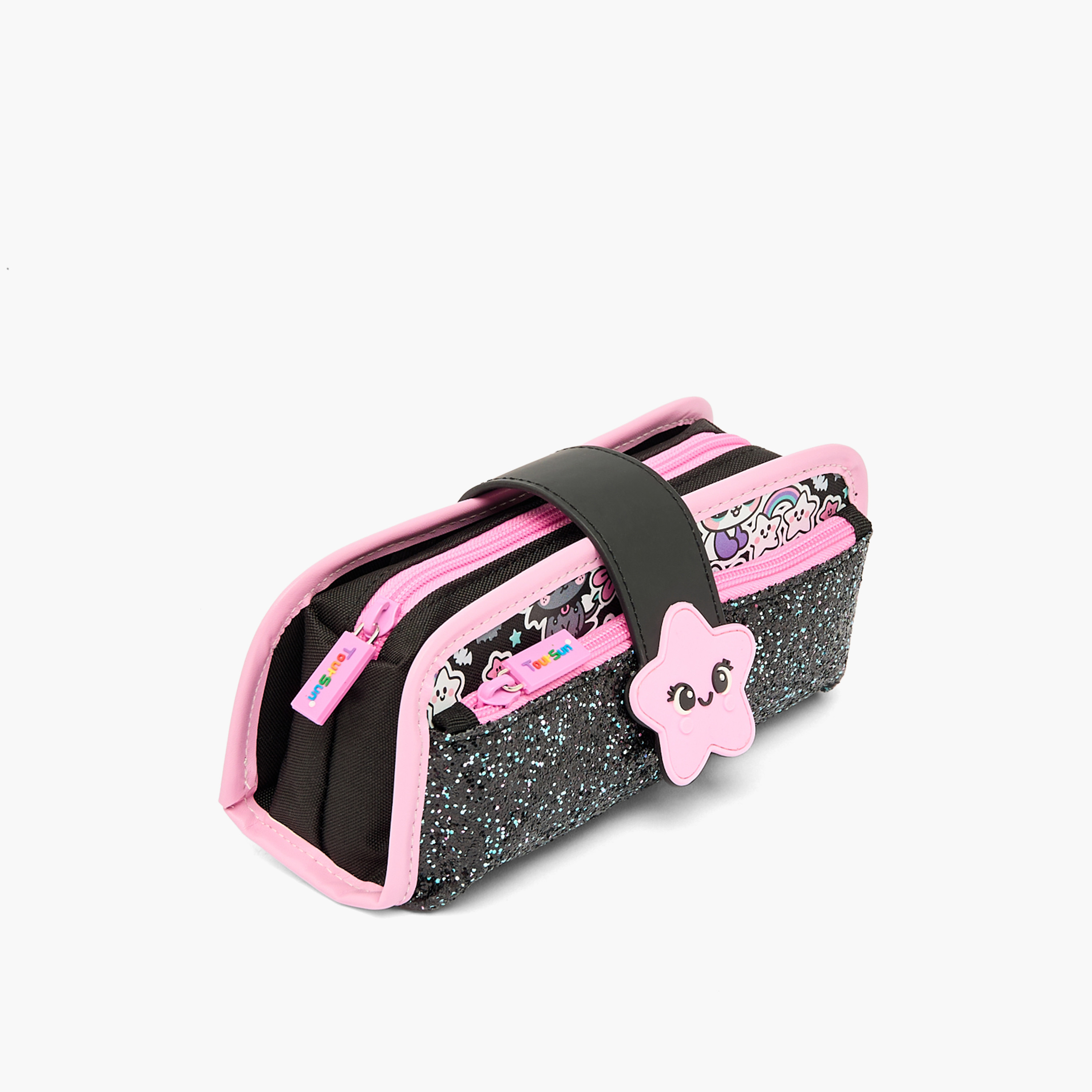 Toursun Star Glitter Magnetic Flap Pencil Pouch-school-stationery-pencilcases-image-2