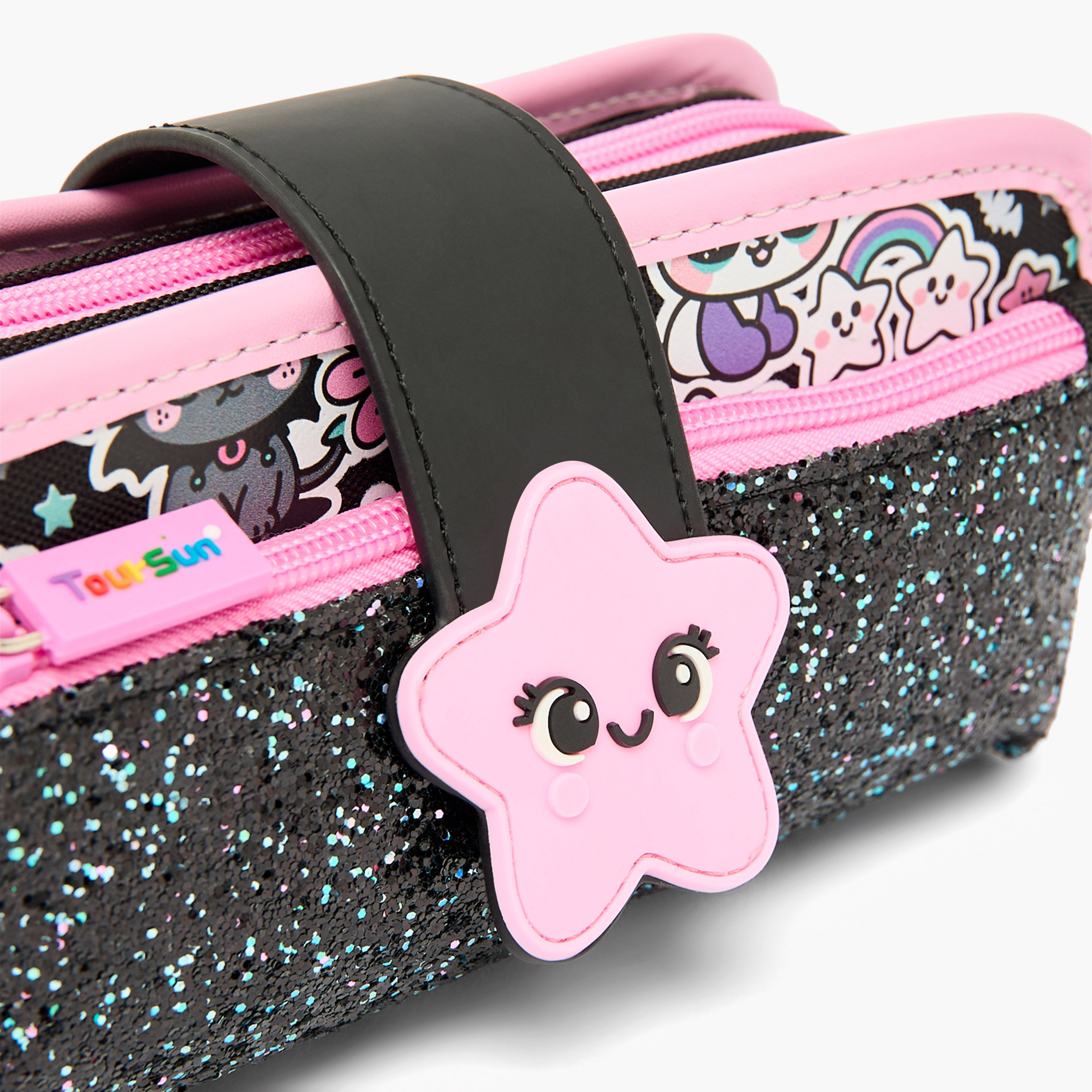 Toursun Star Glitter Magnetic Flap Pencil Pouch-school-stationery-pencilcases-image-4