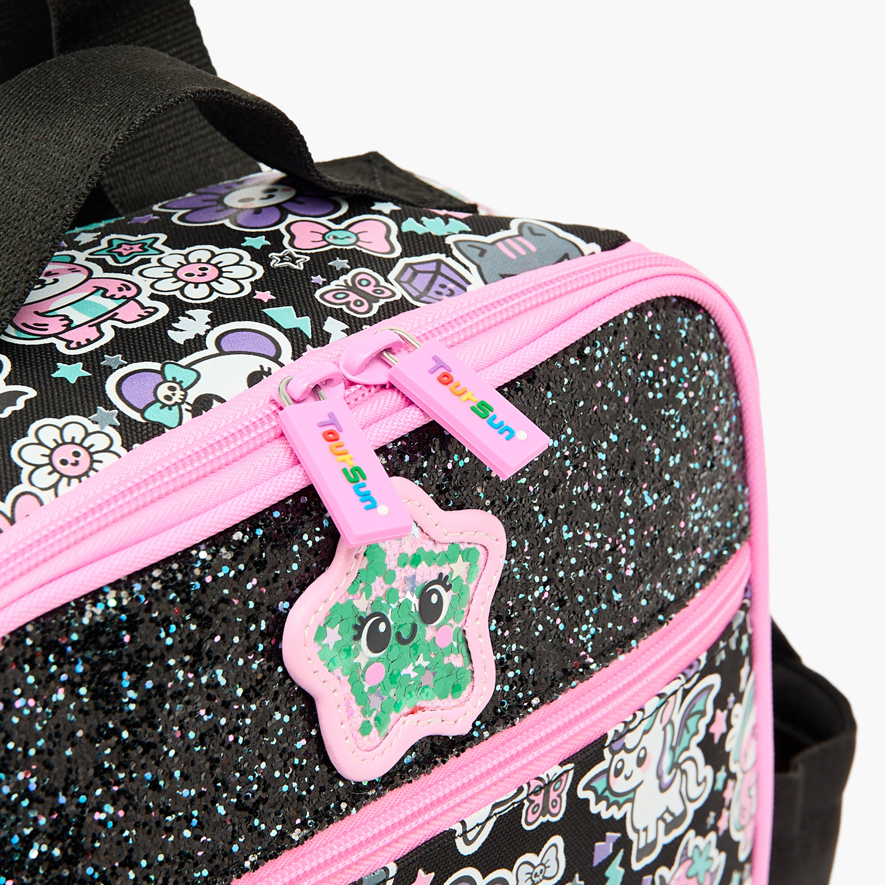شنطة غداء بطبعة جرافيك للبنات من 5 إلى 8 سنوات مع حزام كتف من تورسن-school-lunchessentials-lunchbags-image-4