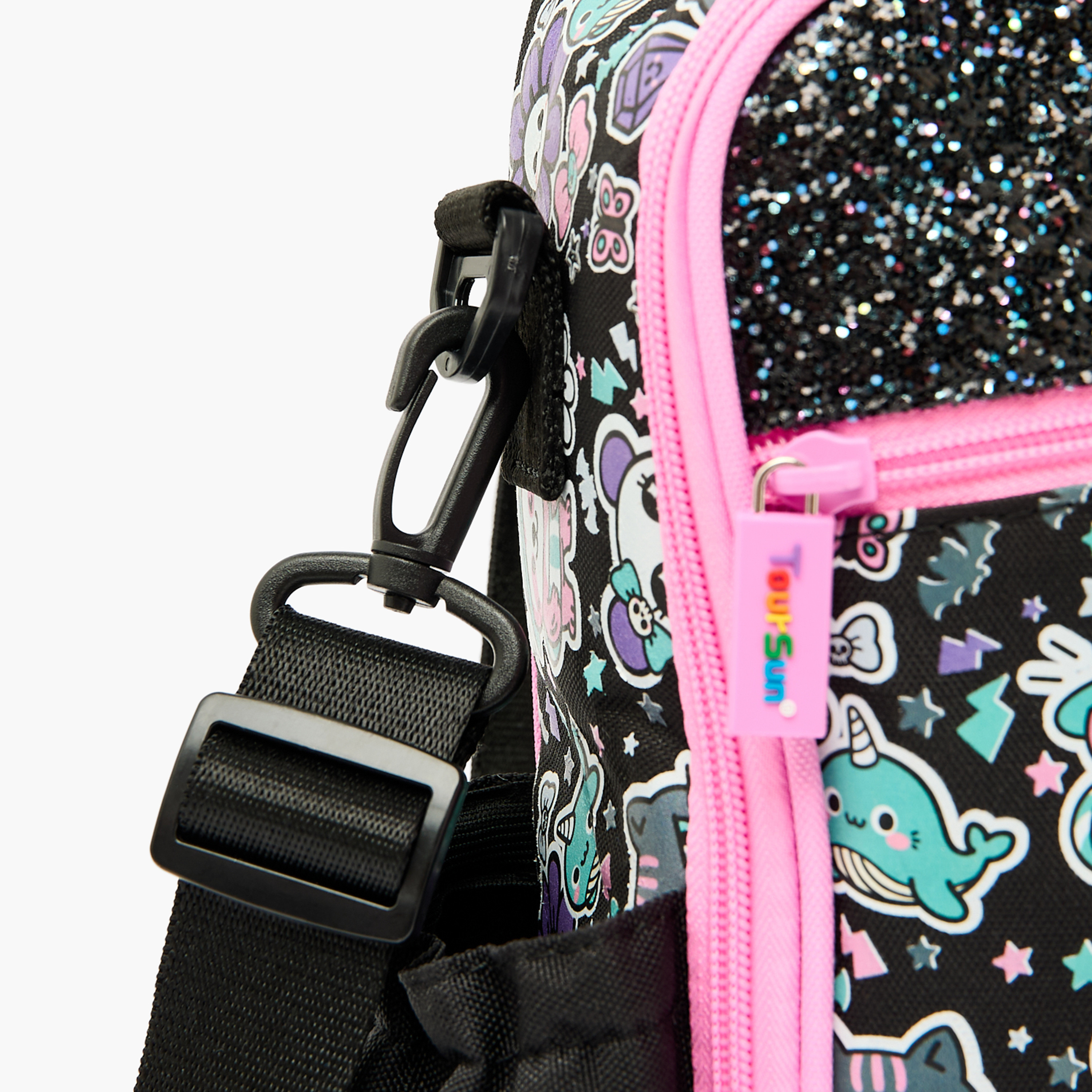 شنطة غداء بطبعة جرافيك للبنات من 5 إلى 8 سنوات مع حزام كتف من تورسن-school-lunchessentials-lunchbags-image-8