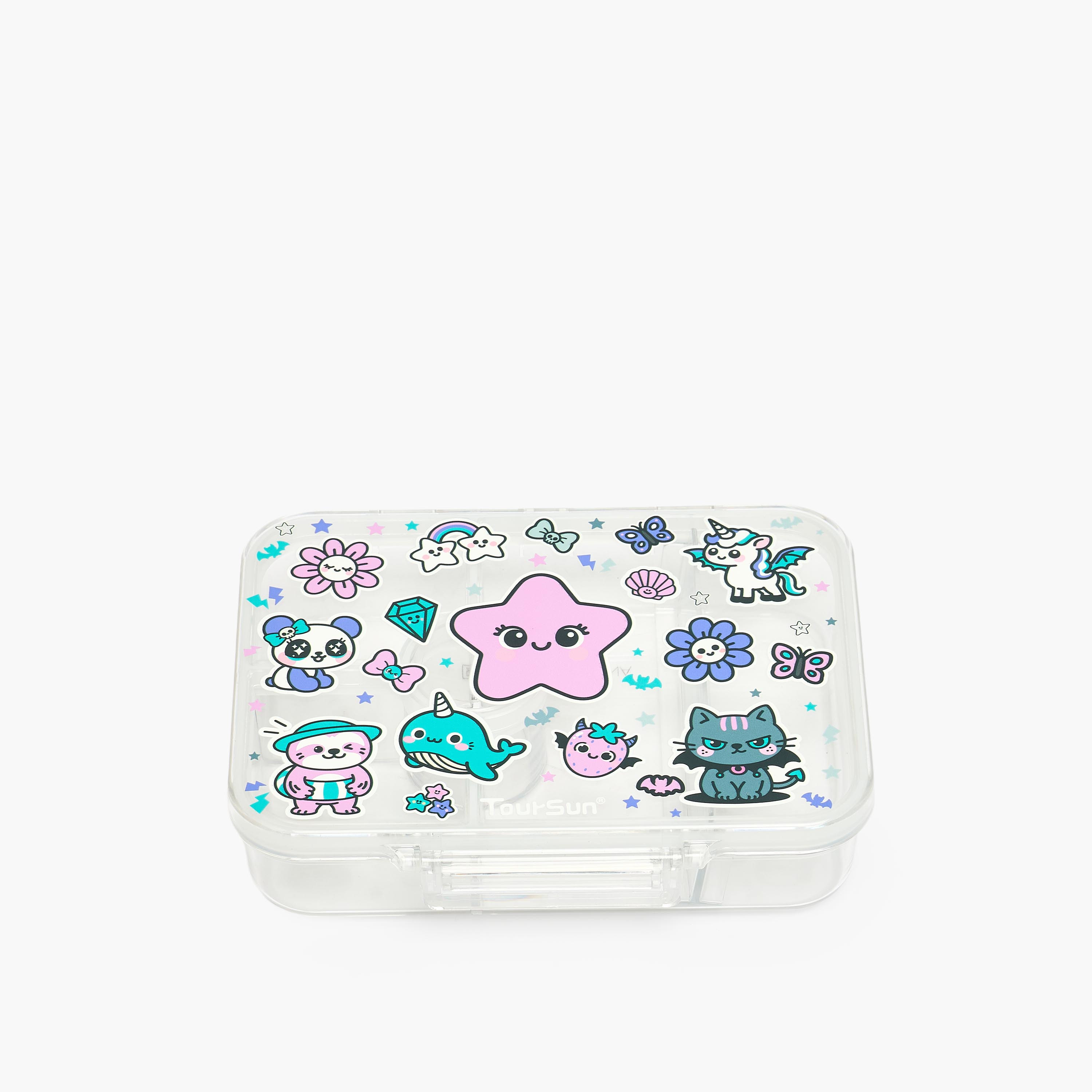 صندوق غداء بطبعات نجوم مع 5 أقسام للبنات من تورسن-school-lunchessentials-lunchboxes-image-2
