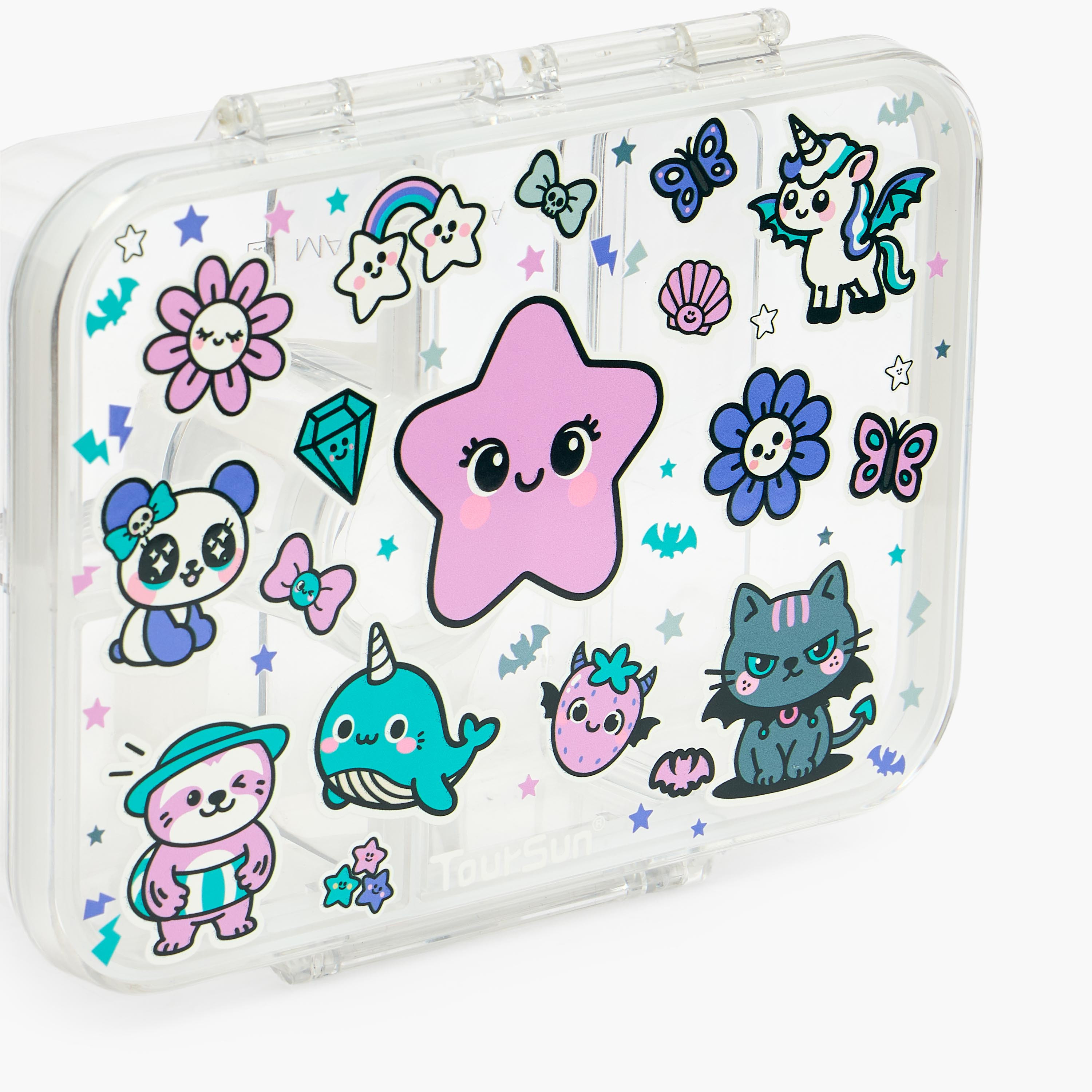صندوق غداء بطبعات نجوم مع 5 أقسام للبنات من تورسن-school-lunchessentials-lunchboxes-image-4
