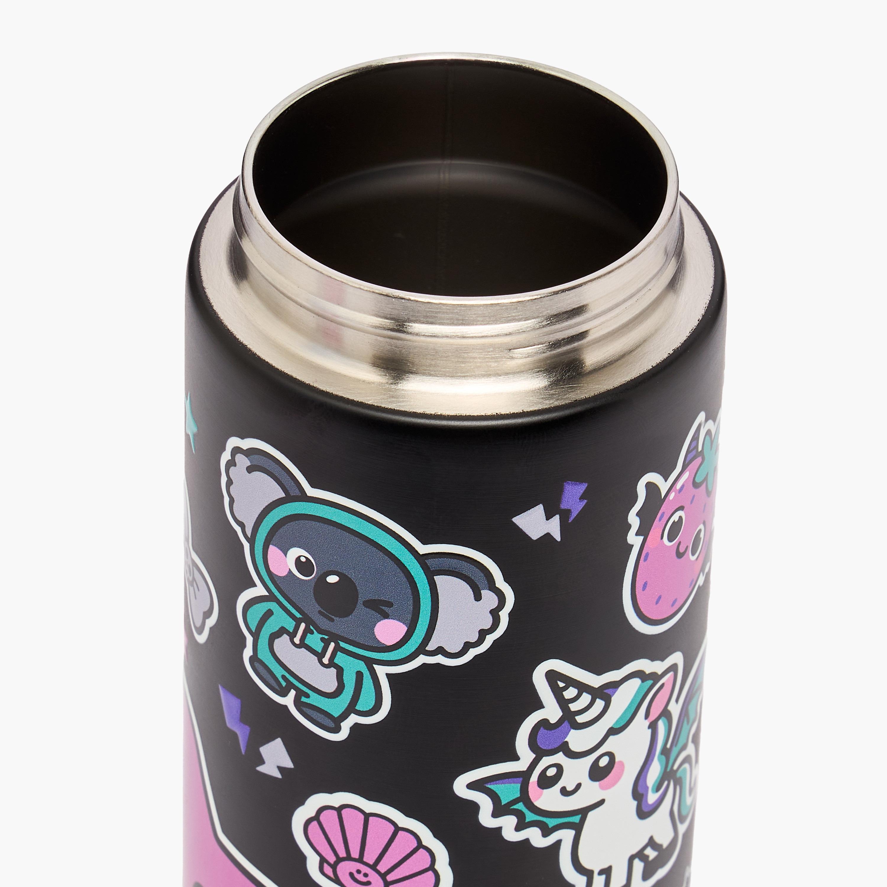 Graphic Print Stainless Steel Water Bottle with Spout - 540 ml-school-waterbottles-image-5