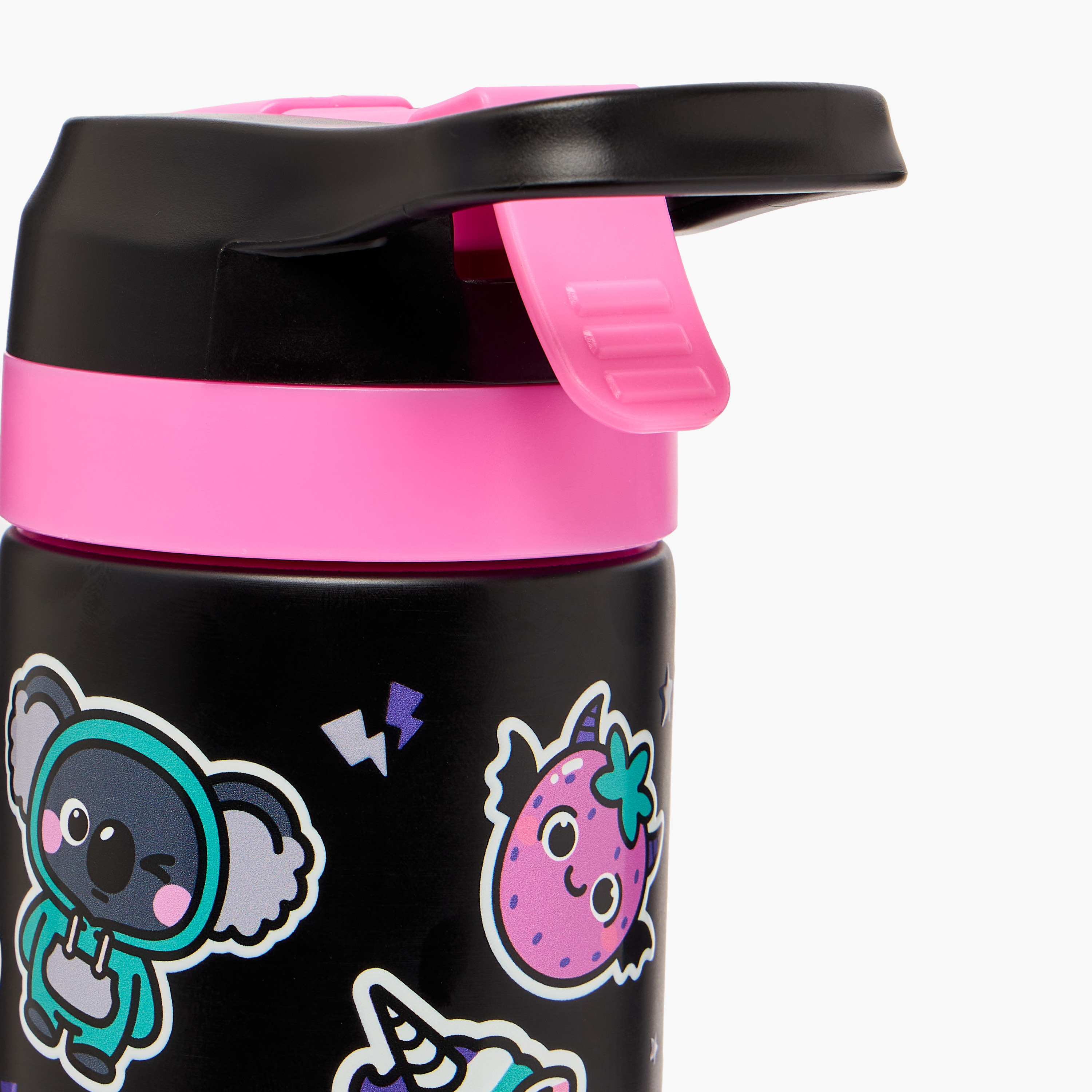 Graphic Print Stainless Steel Water Bottle with Spout - 540 ml-school-waterbottles-image-7