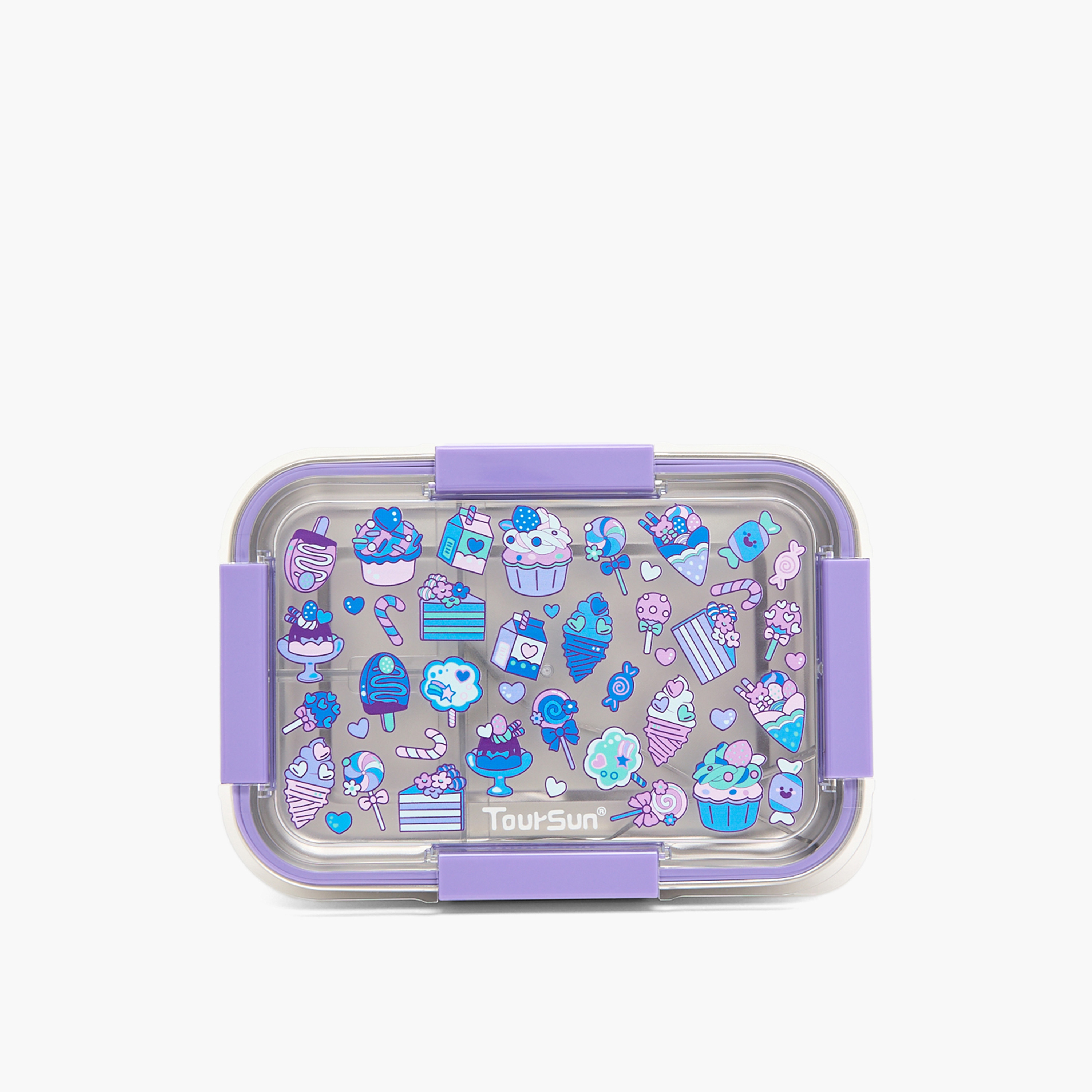 صندوق غداء بأقسام وطبعات آيس كريم للأطفال من تورسون - 1.2 لتر-school-lunchessentials-lunchboxes-image-3