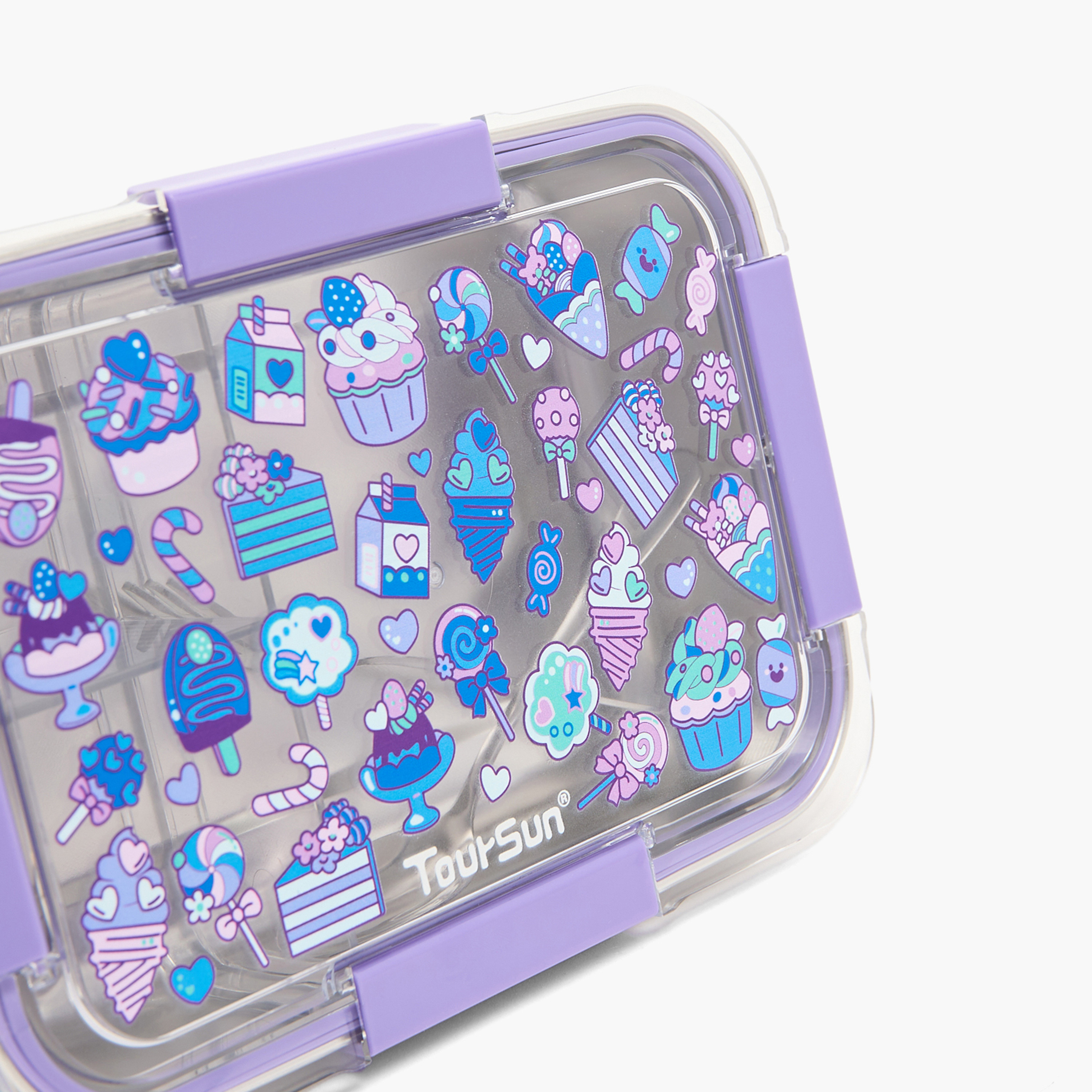 صندوق غداء بأقسام وطبعات آيس كريم للأطفال من تورسون - 1.2 لتر-school-lunchessentials-lunchboxes-image-4