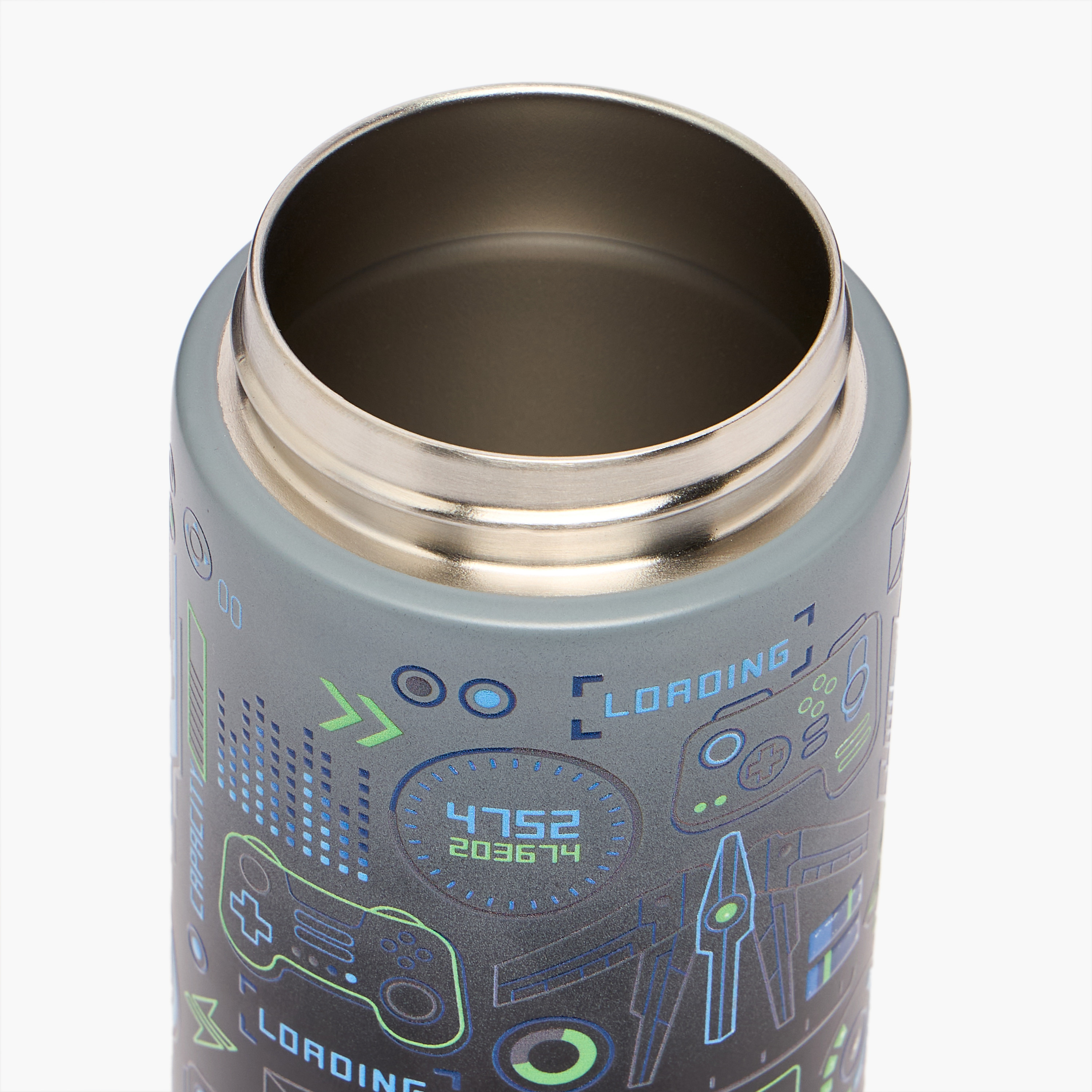 Printed Stainless Steel Water Bottle with Spout - 320 ml-school-waterbottles-image-5