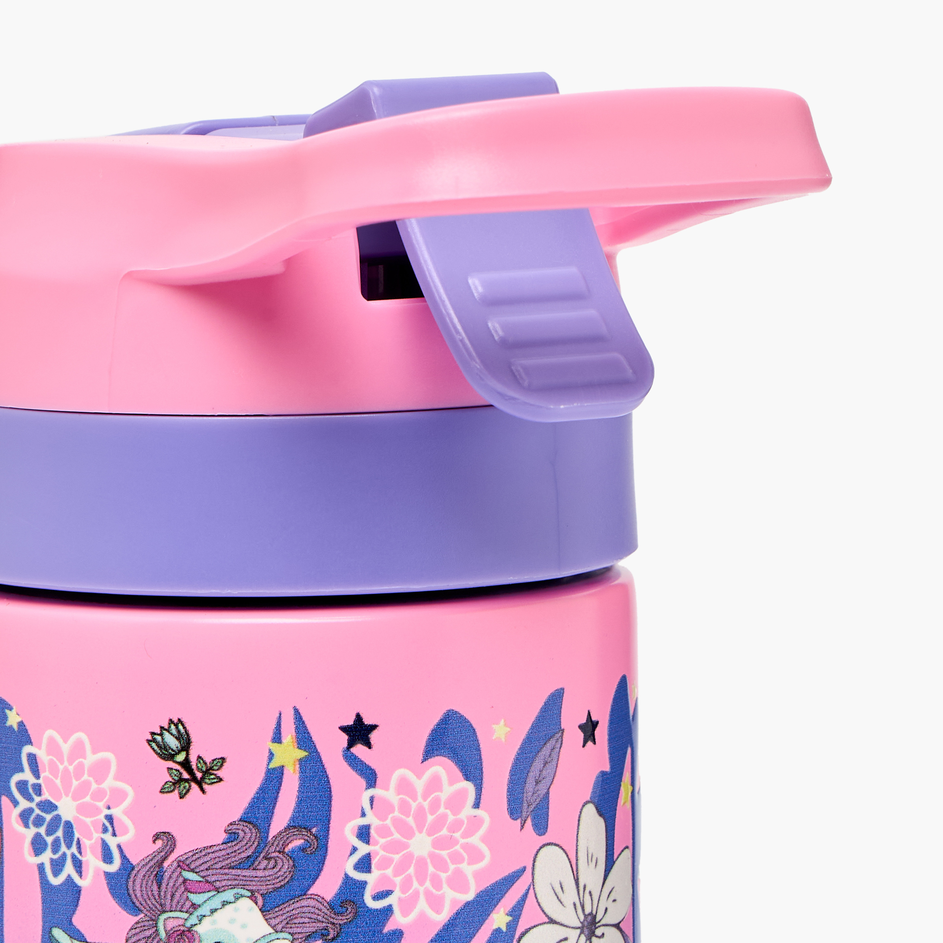 قارورة مياه ستانلس ستيل بطبعات زهور مع فوّهة - 320 مل-school-waterbottles-image-7