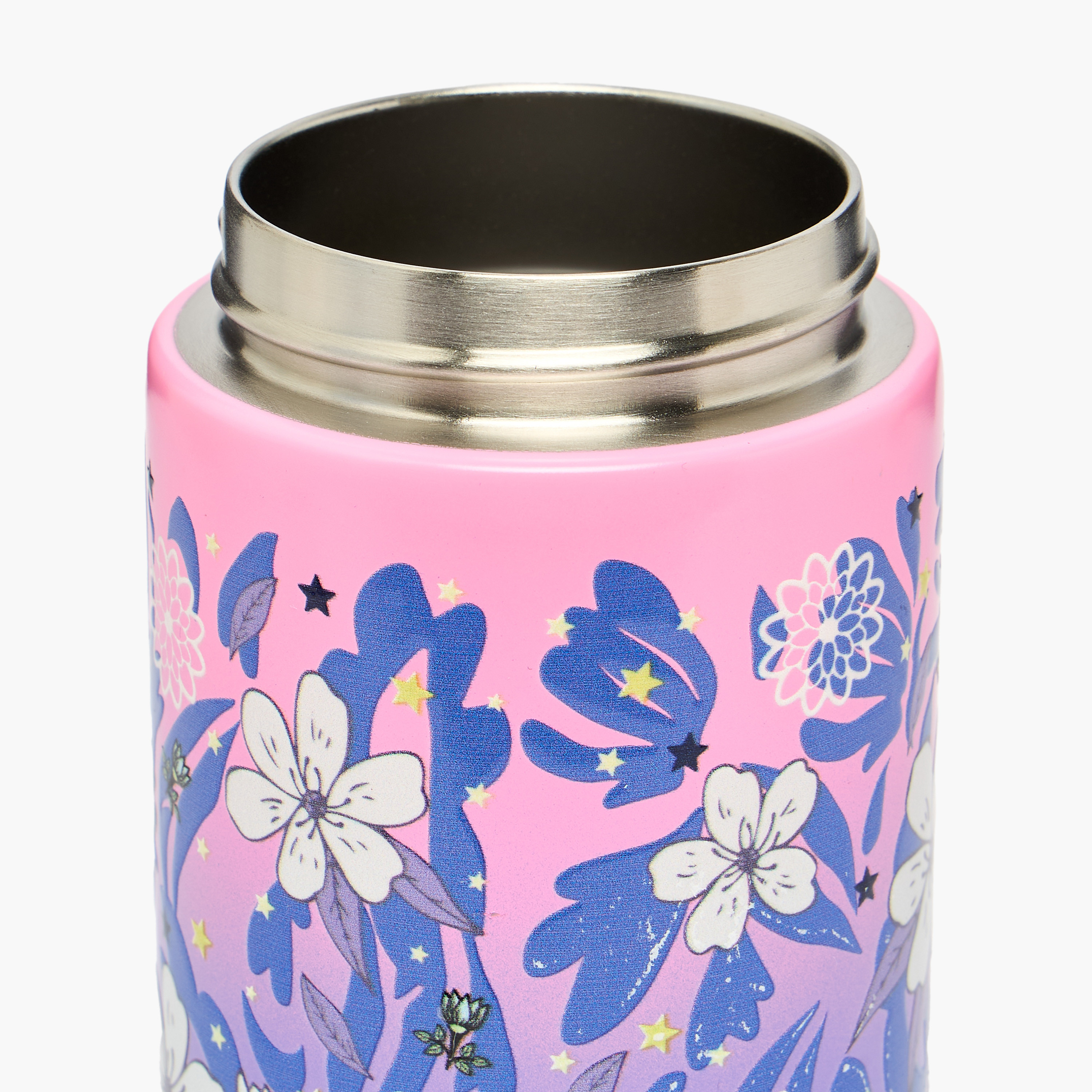 قارورة مياه ستانلس ستيل بطبعات زهور مع فوّهة - 320 مل-school-waterbottles-image-8