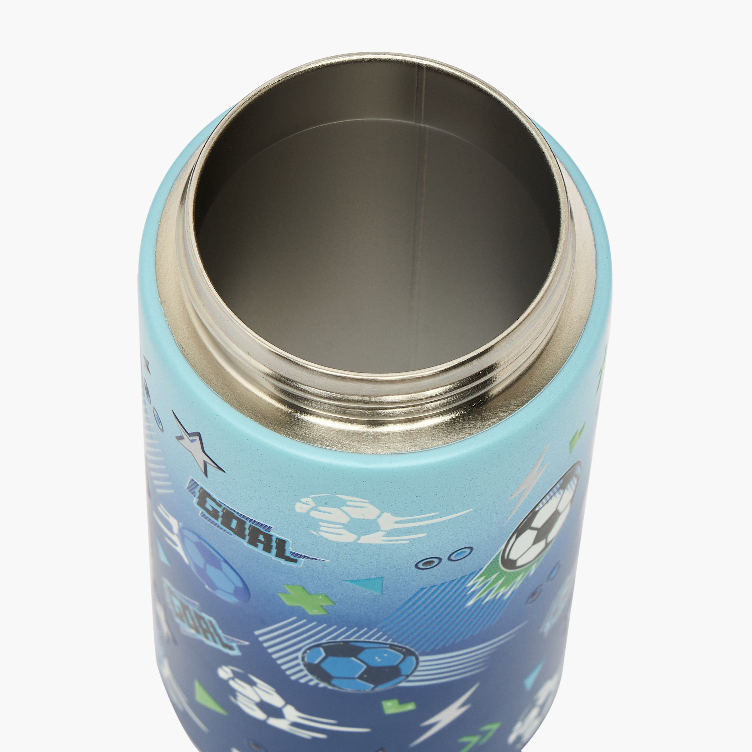 قارورة مياه ستانلس ستيل بطبعات كرة قدم مع فوّهة - 320 مل-school-waterbottles-image-5