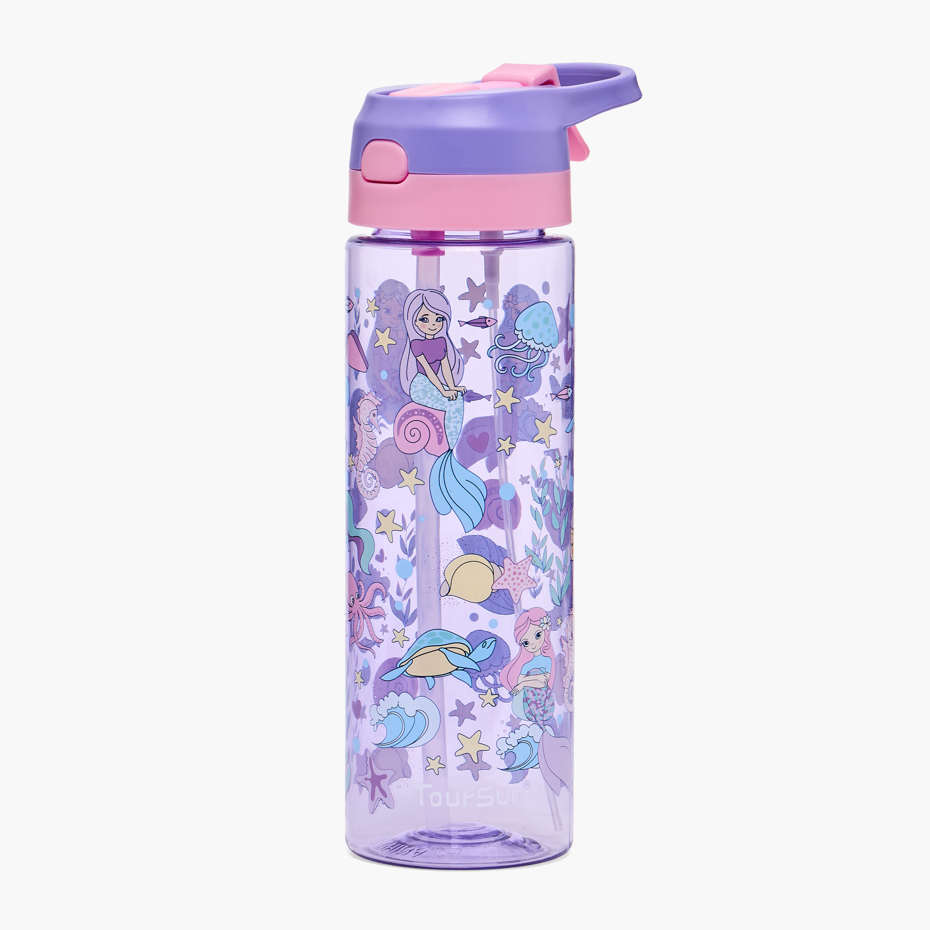 قارورة مياه بطبعات حورية البحر مع فوّهة وبخاخ من تورسون - 750 مل-school-waterbottles-image-1