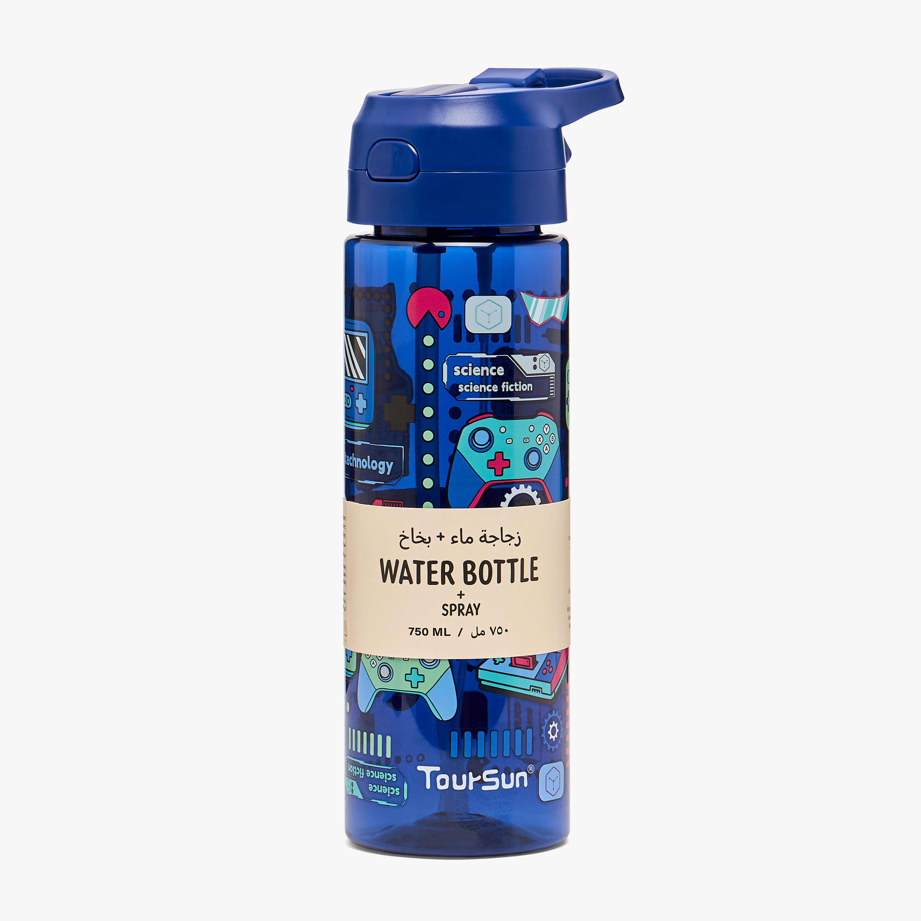 Toursun Gaming Print Water Bottle with Spout and Spray - 750 ml-school-waterbottles-image-8
