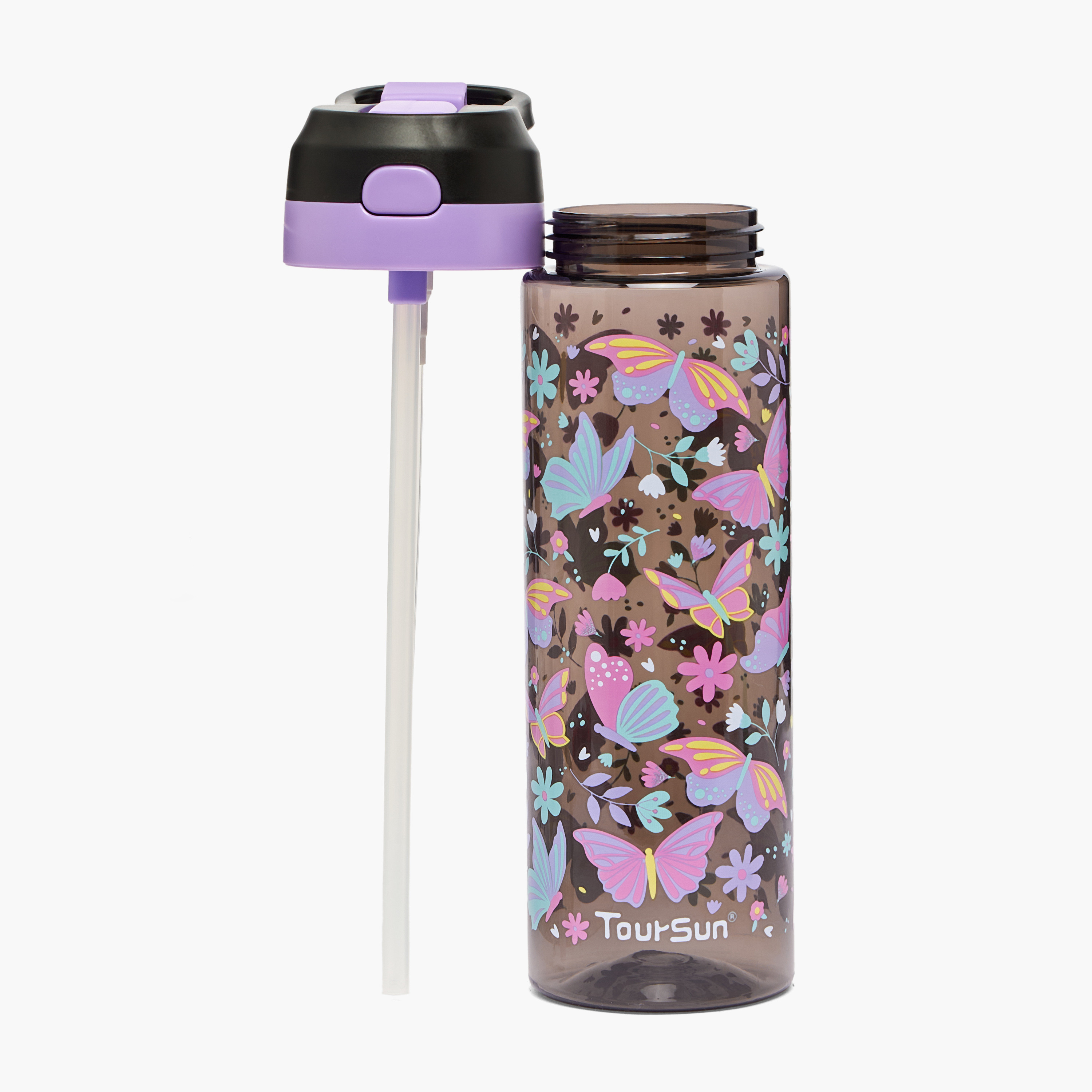 Toursun Butterfly Print Water Bottle with Spout and Spray - 750 ml-school-waterbottles-image-2