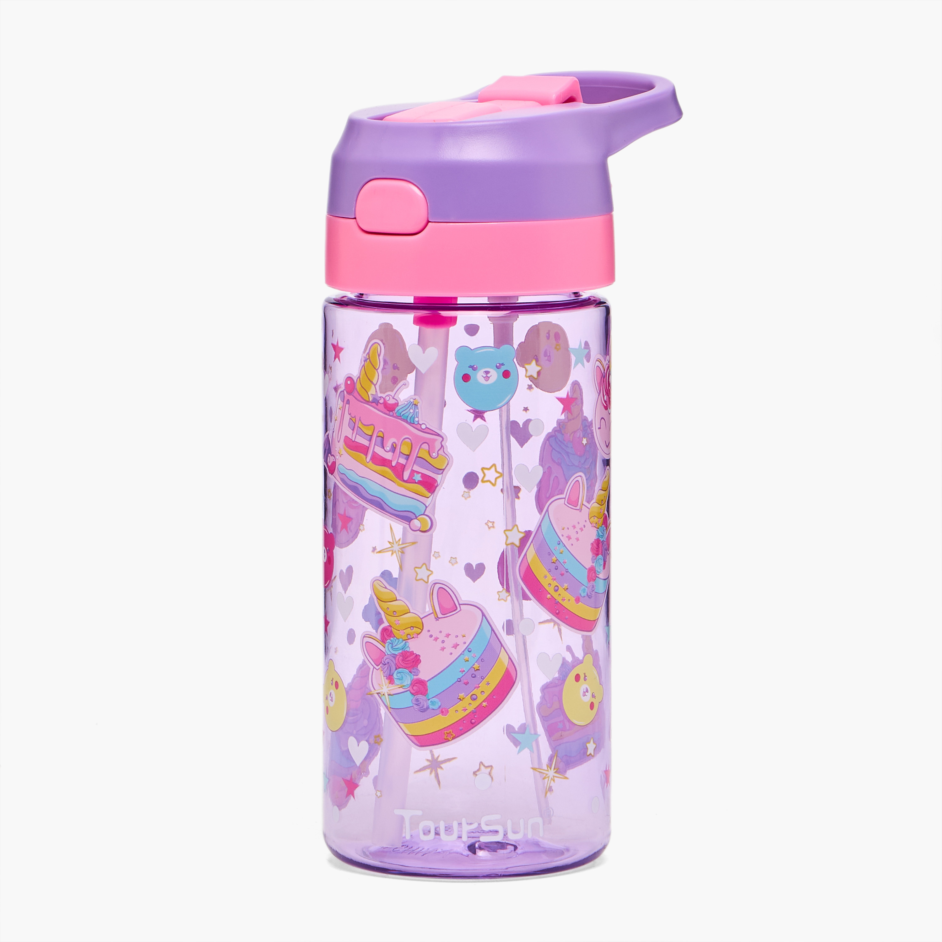 Toursun Printed Water Bottle with Spout and Spray - 500 ml-school-waterbottles-image-1