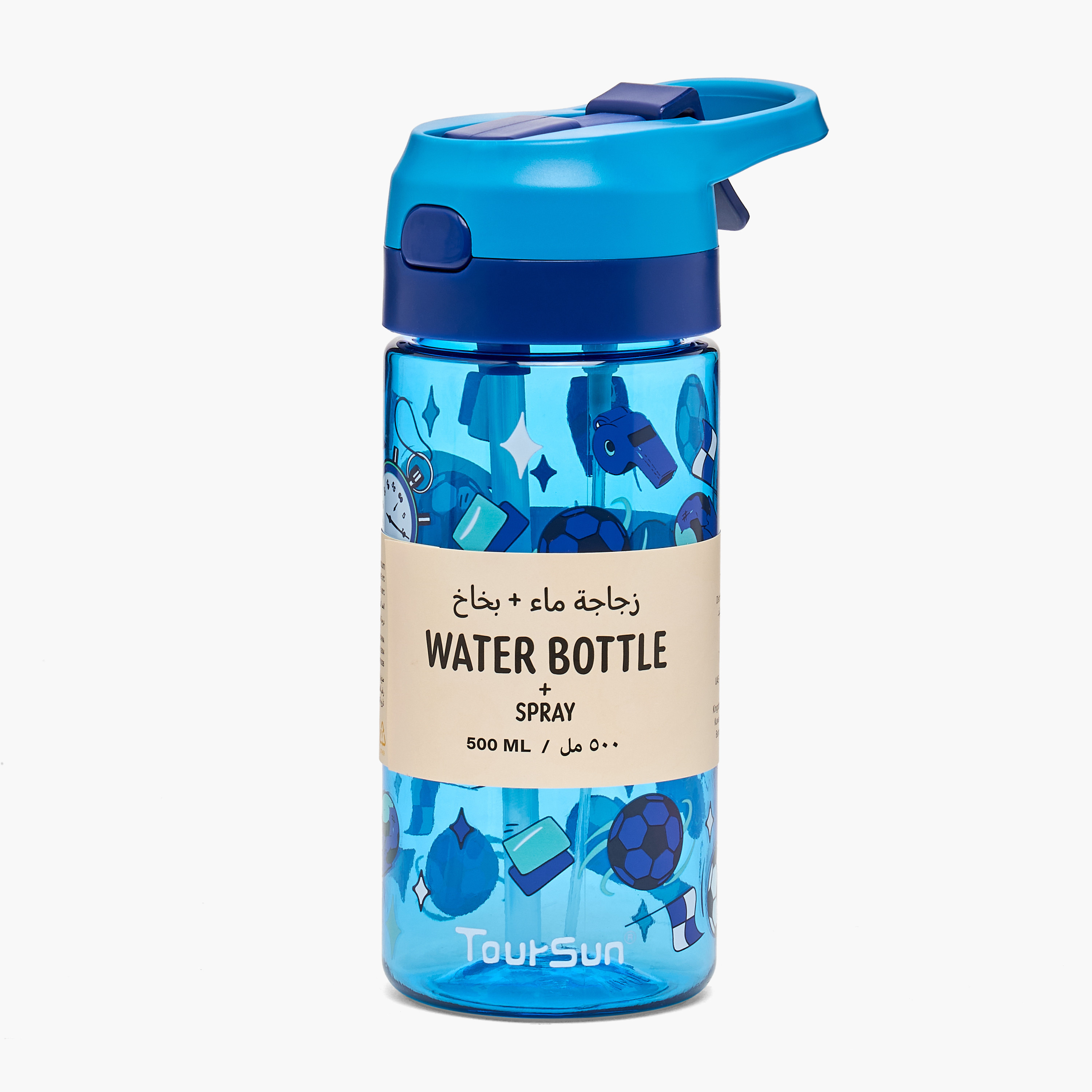 قارورة مياه بطبعات كرة قدم مع فوّهة وبخاخ من تورسون - 500 مل-school-waterbottles-image-8