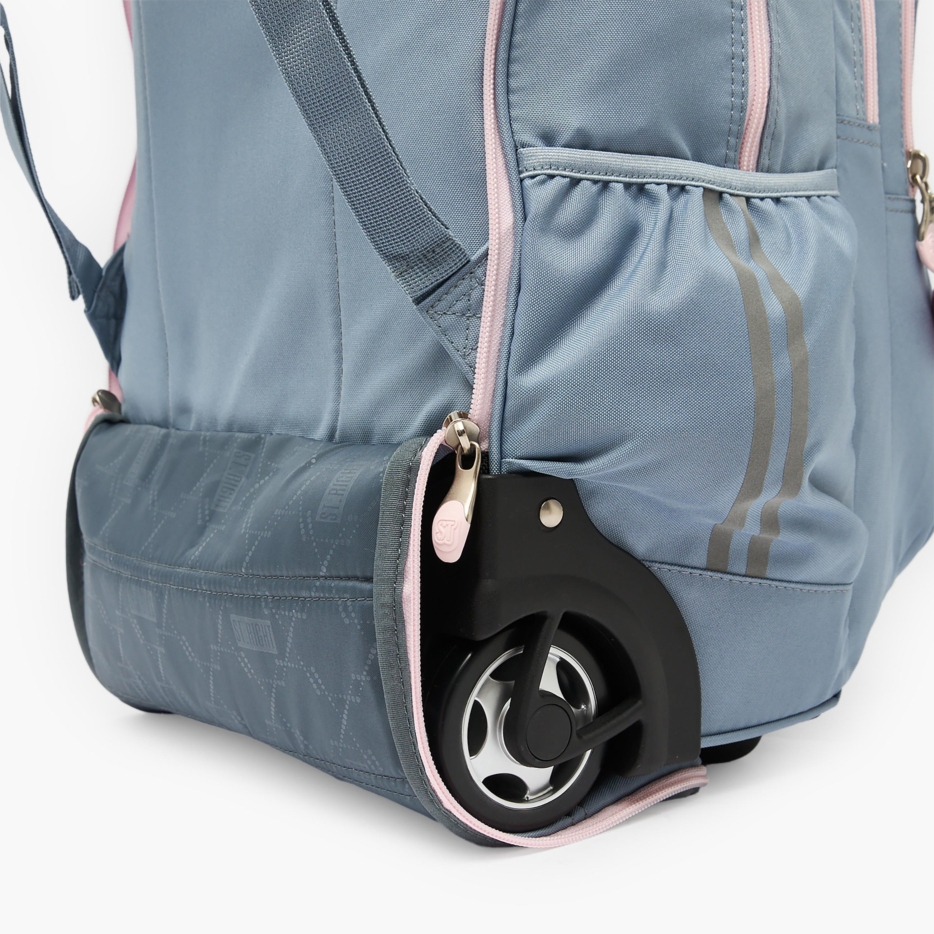 شنطة ترولي بطبعات قلوب ومقبض سحب 8-13 سنوات للبنات من سانت رايت - 18 بوصة-school-bagsandbackpacks-trolleybags-image-12