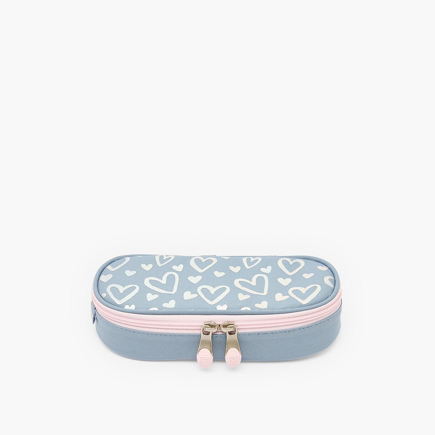 مقلمة بسحاب إغلاق وطبعات قلوب من سانت رايت-school-stationery-pencilcases-image-1