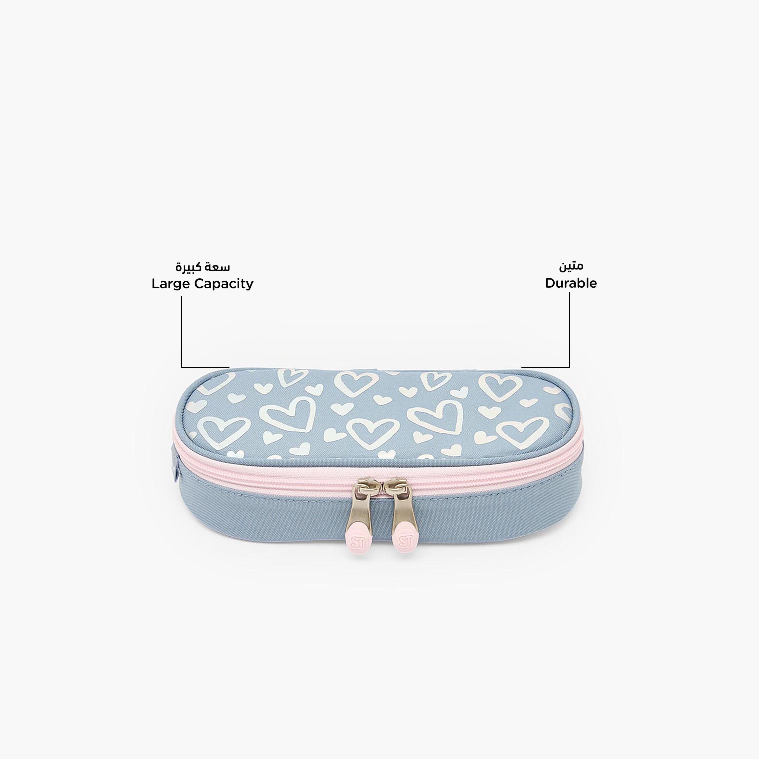مقلمة بسحاب إغلاق وطبعات قلوب من سانت رايت-school-stationery-pencilcases-image-2
