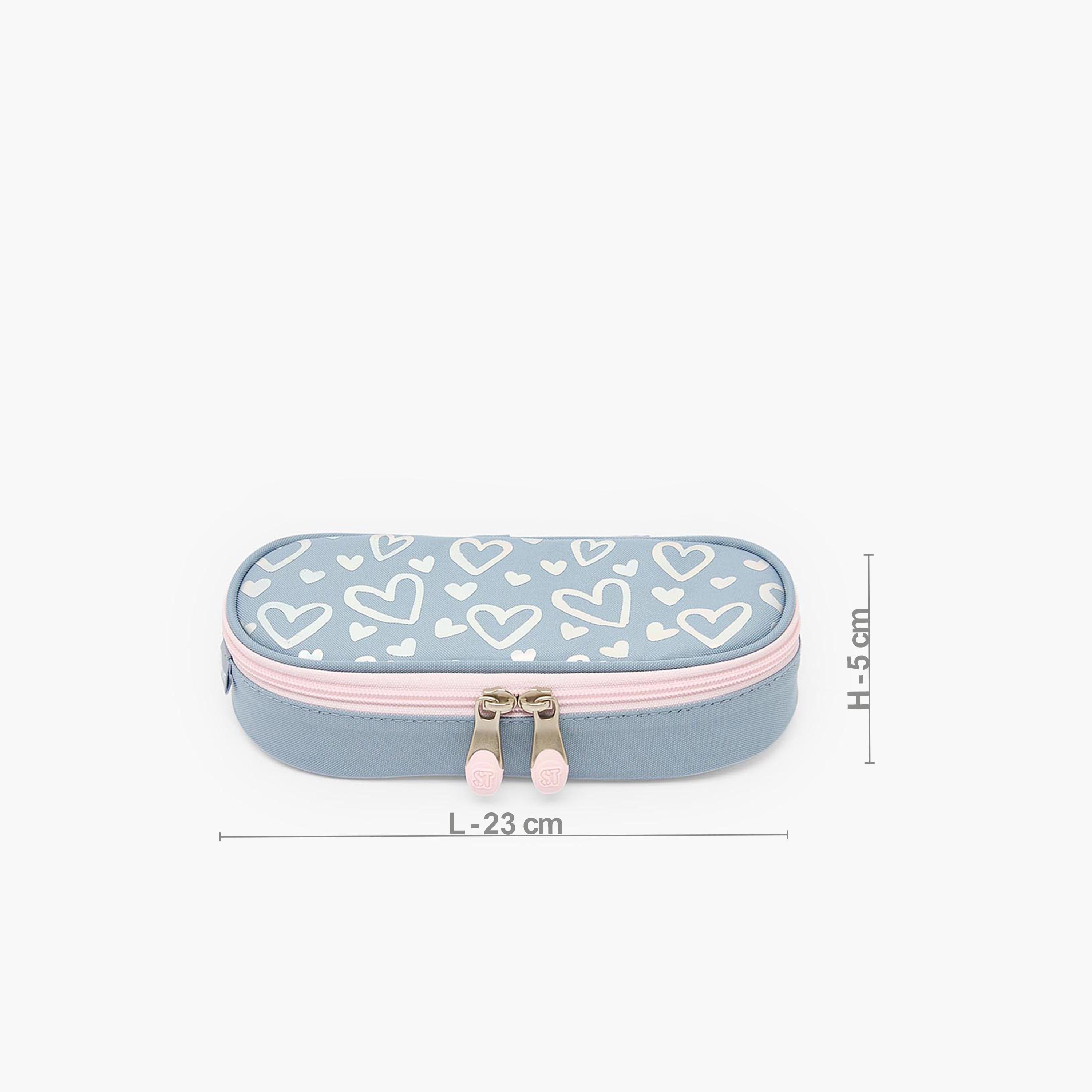 مقلمة بسحاب إغلاق وطبعات قلوب من سانت رايت-school-stationery-pencilcases-image-4