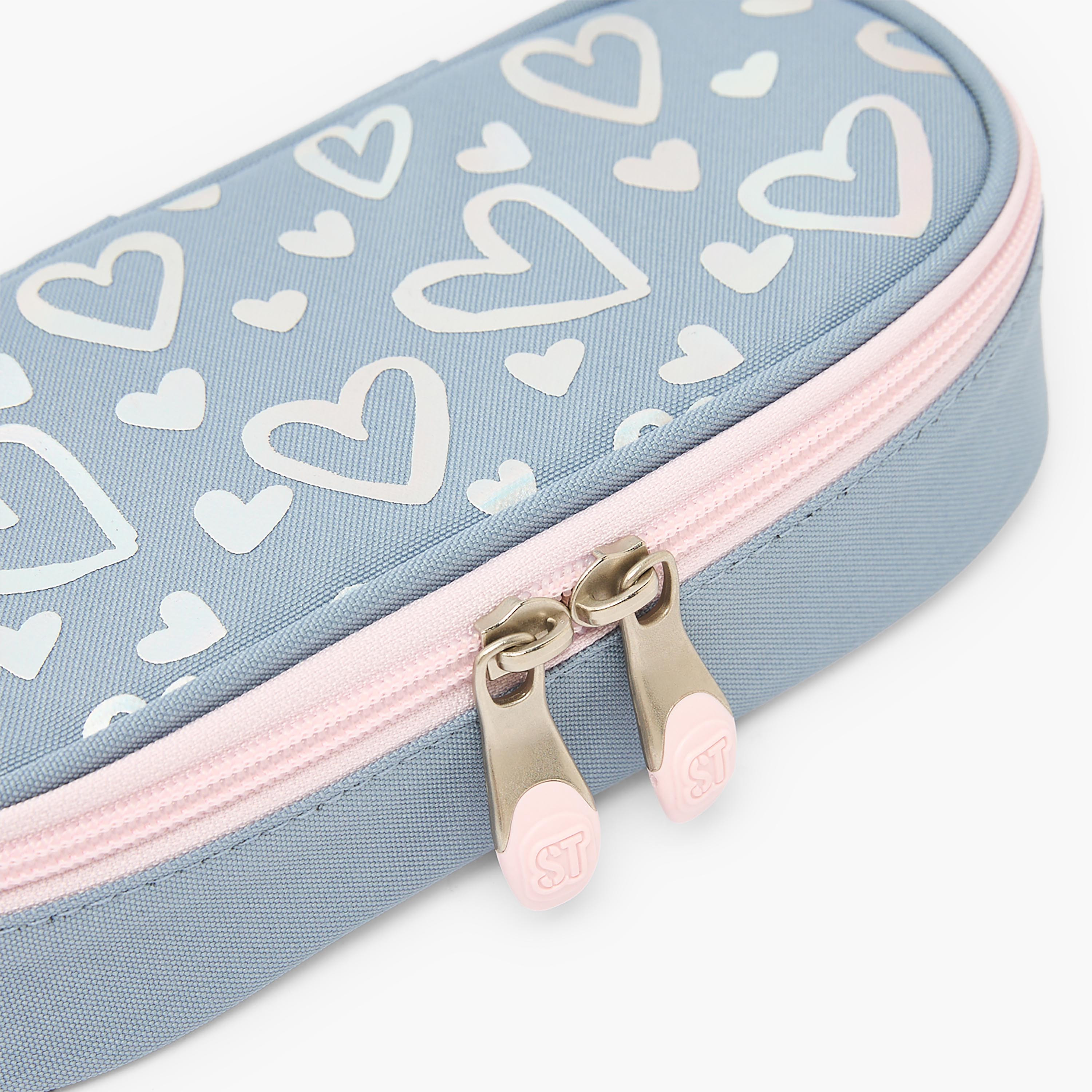 مقلمة بسحاب إغلاق وطبعات قلوب من سانت رايت-school-stationery-pencilcases-image-6