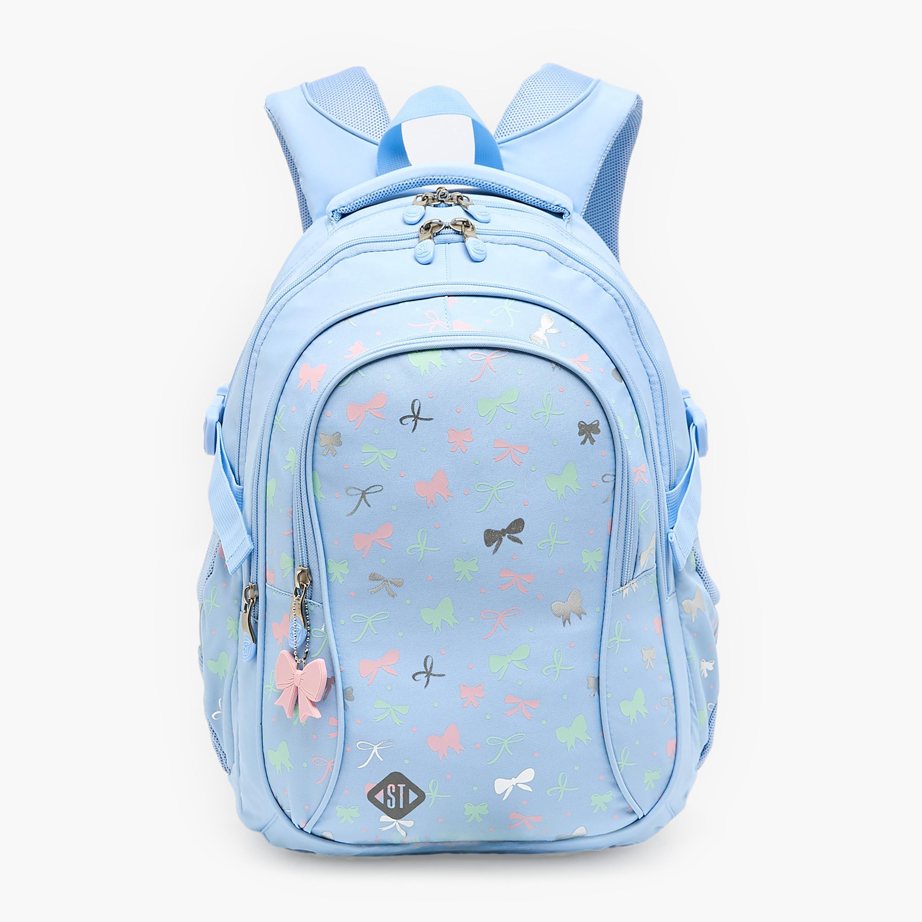 شنطة ظهر للبنات 8-13 سنة بأحزمة مبطنة وطبعات - 18 بوصة-school-bagsandbackpacks-backpacks-image-8