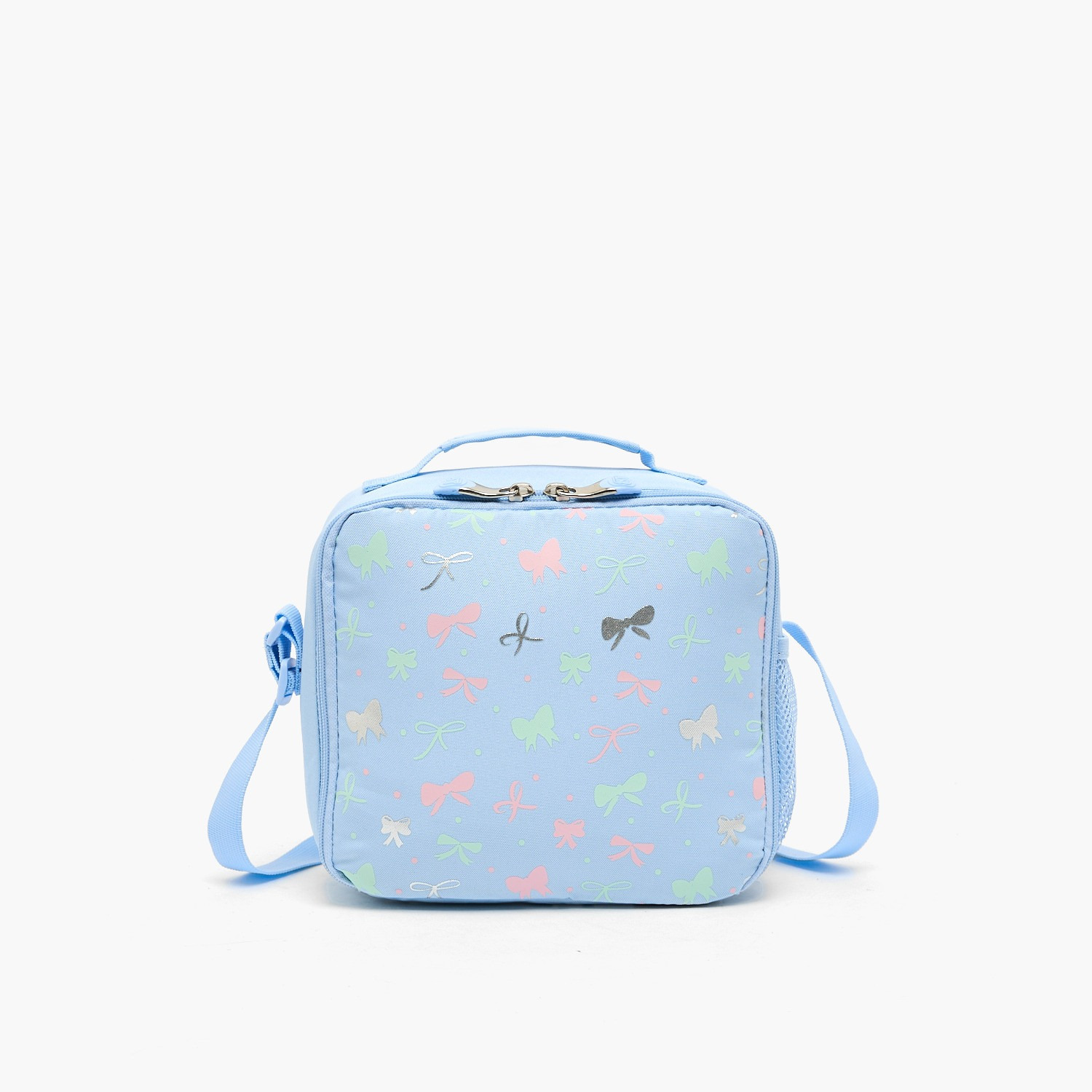 شنطة غداء بحزام قابل للتعديل وطبعات فيونكة للبنات من 8-13 سنة من سانت رايت-school-lunchessentials-lunchbags-image-1