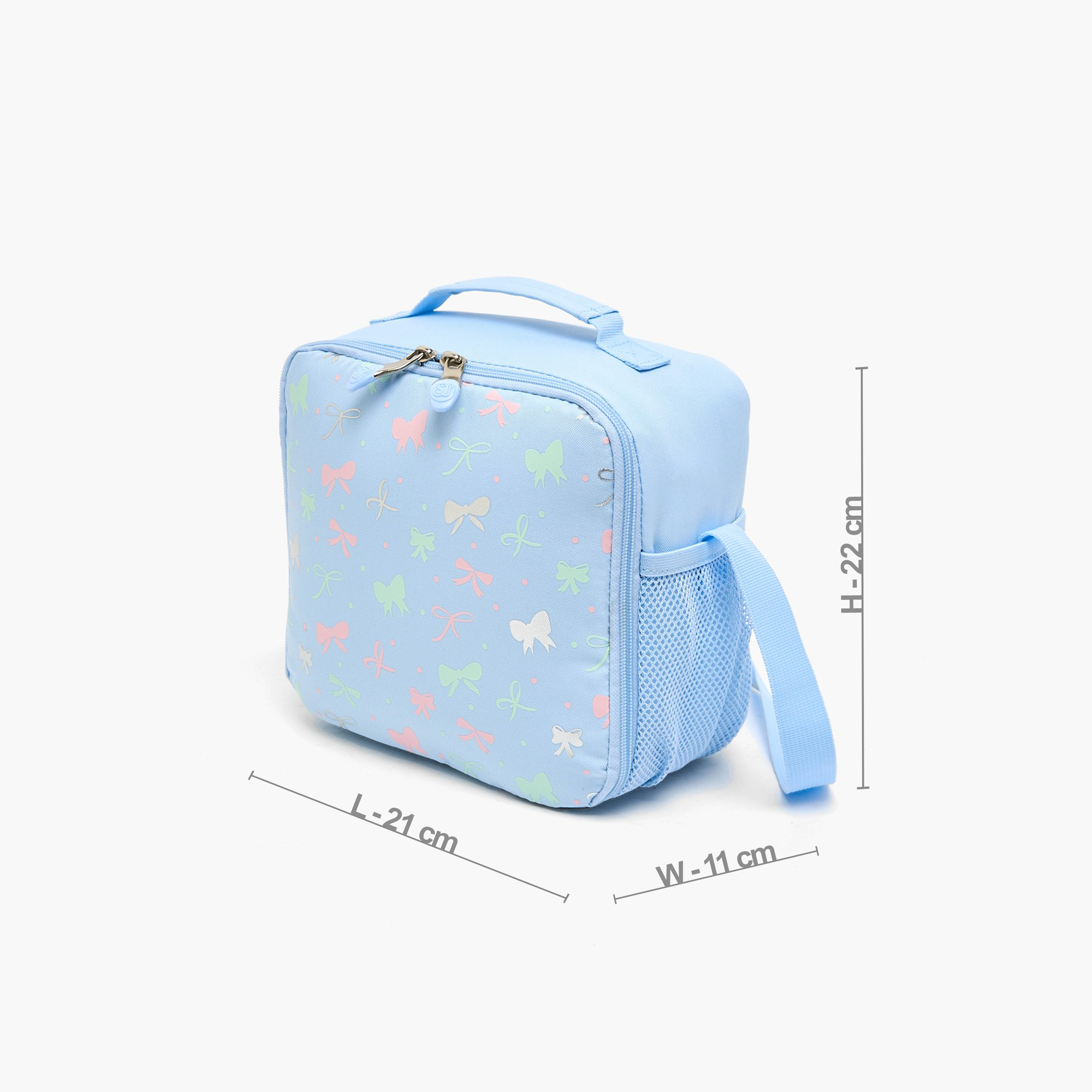 شنطة غداء بحزام قابل للتعديل وطبعات فيونكة للبنات من 8-13 سنة من سانت رايت-school-lunchessentials-lunchbags-image-7