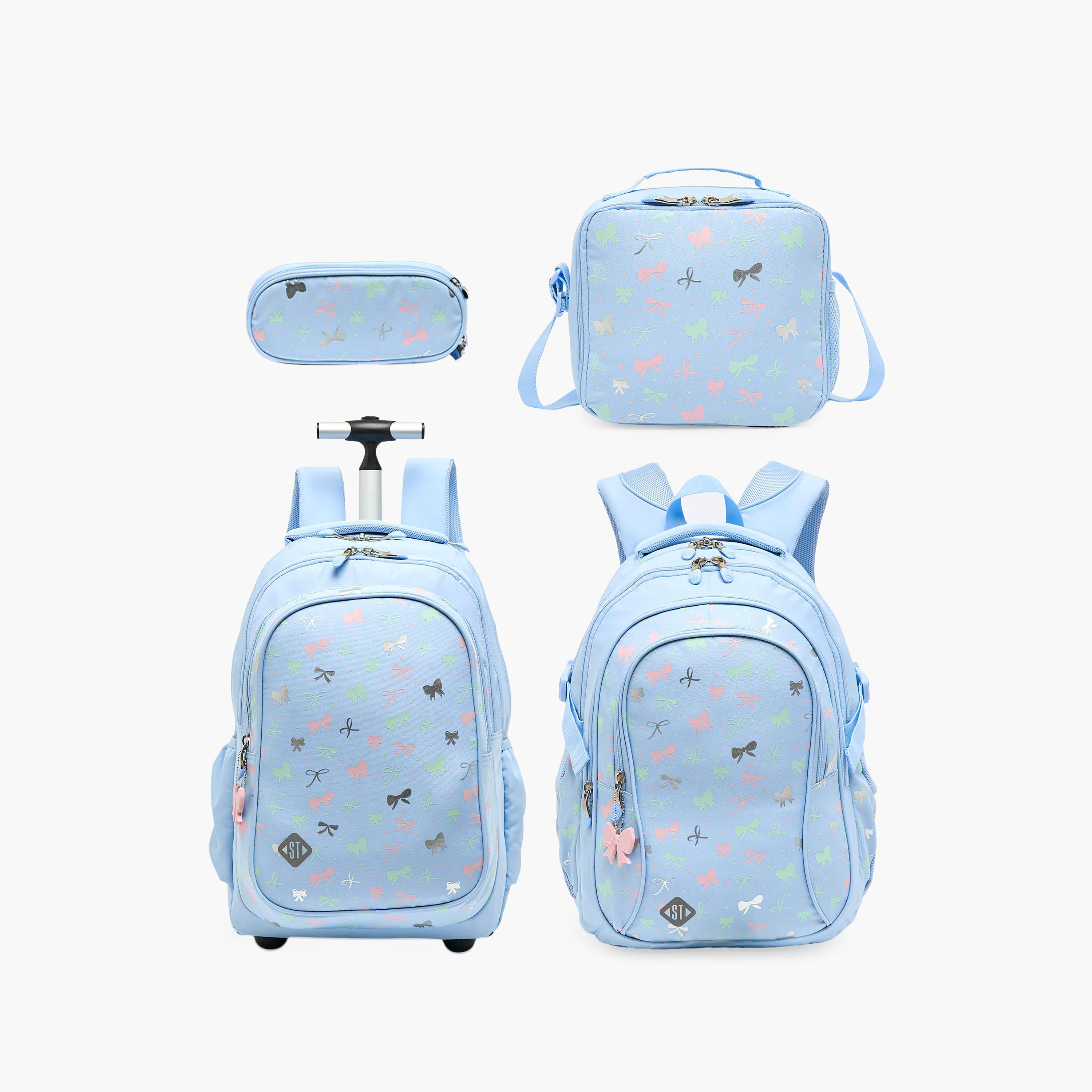 شنطة غداء بحزام قابل للتعديل وطبعات فيونكة للبنات من 8-13 سنة من سانت رايت-school-lunchessentials-lunchbags-image-9