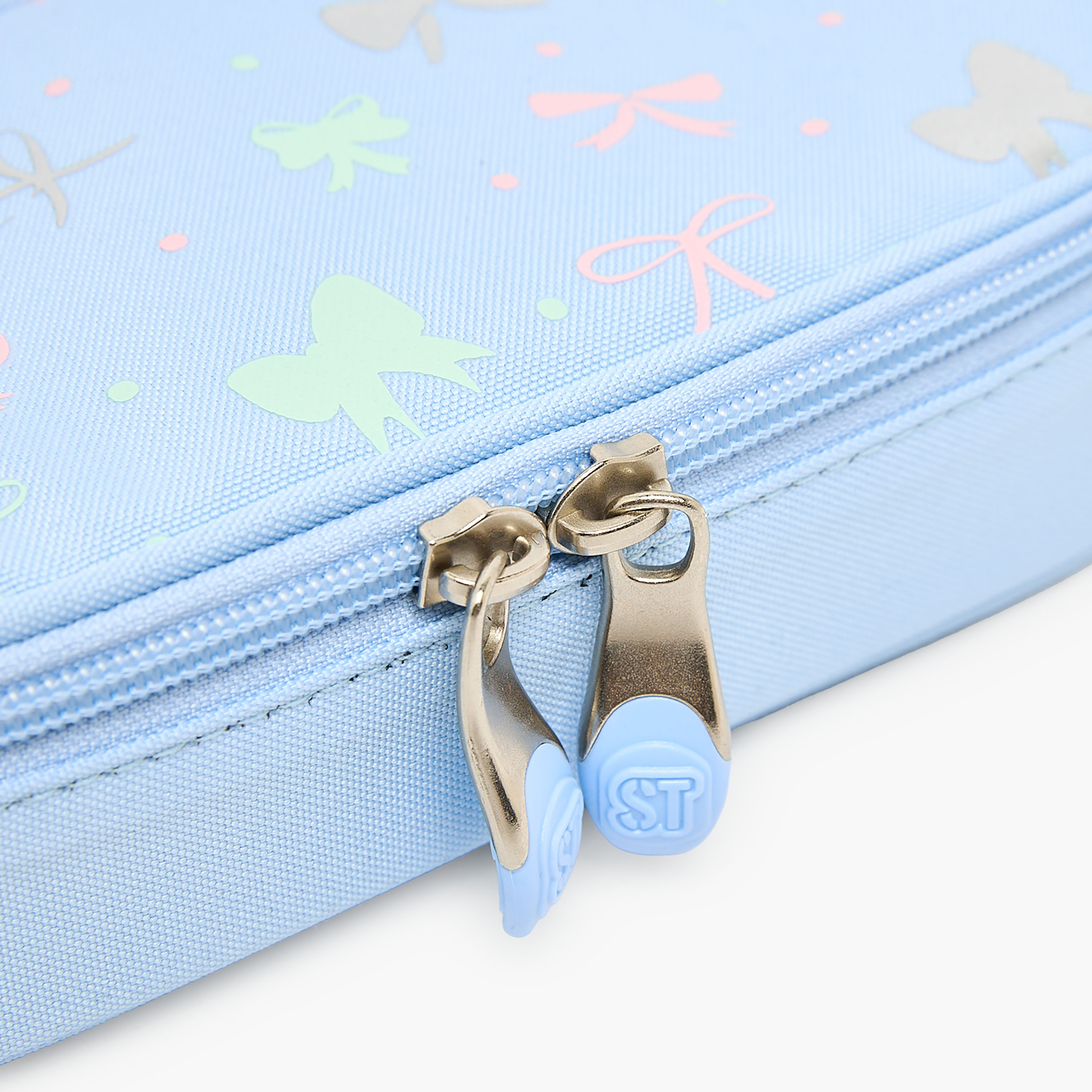 St.Right Bow Print Pencil Pouch with Zip Closure-school-stationery-pencilcases-image-6