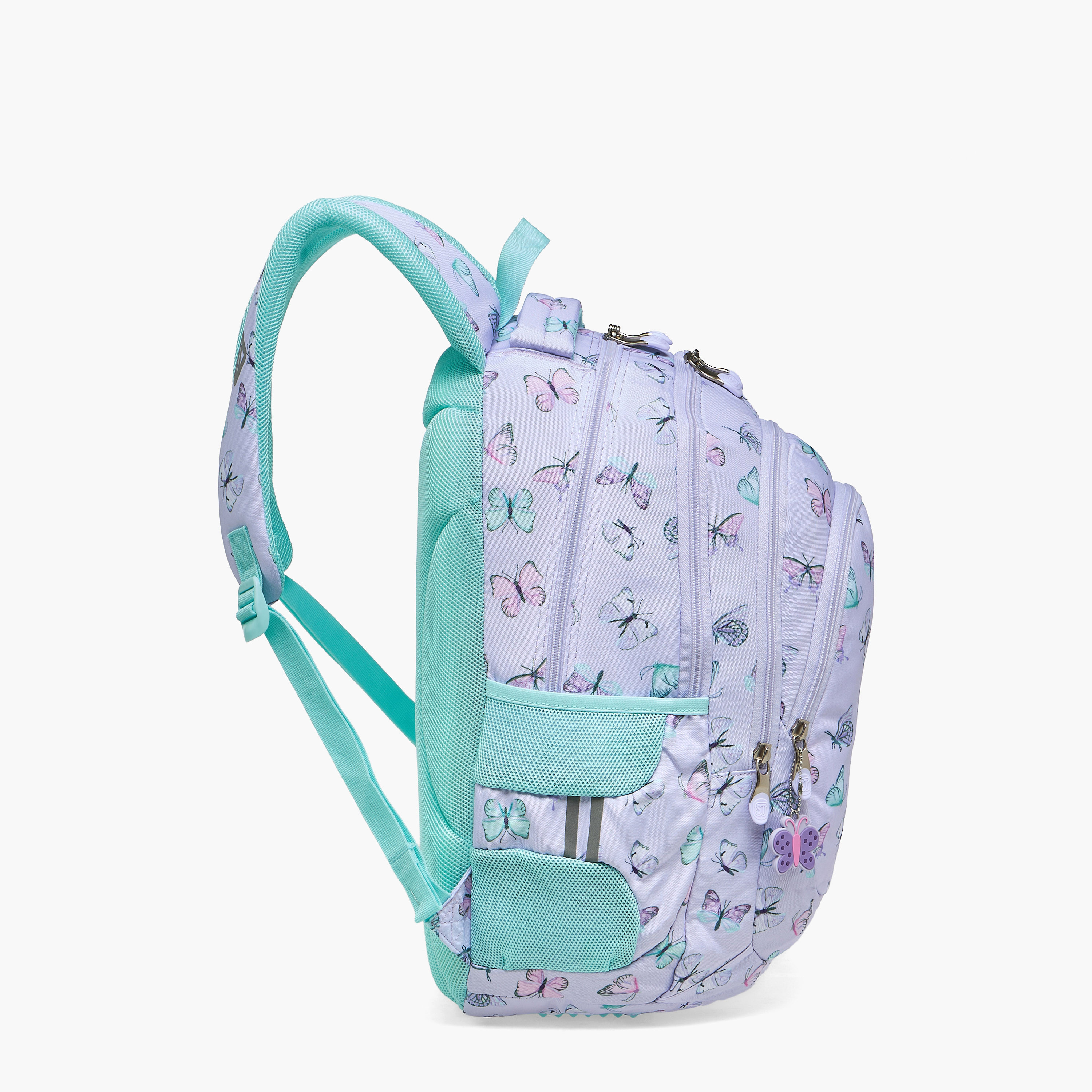 شنطة ظهر ترولي بطبعات فراشة مع قسم لابتوب للبنات من 8-13 سنة من سانت رايت - 18 بوصة-school-bagsandbackpacks-backpacks-image-6
