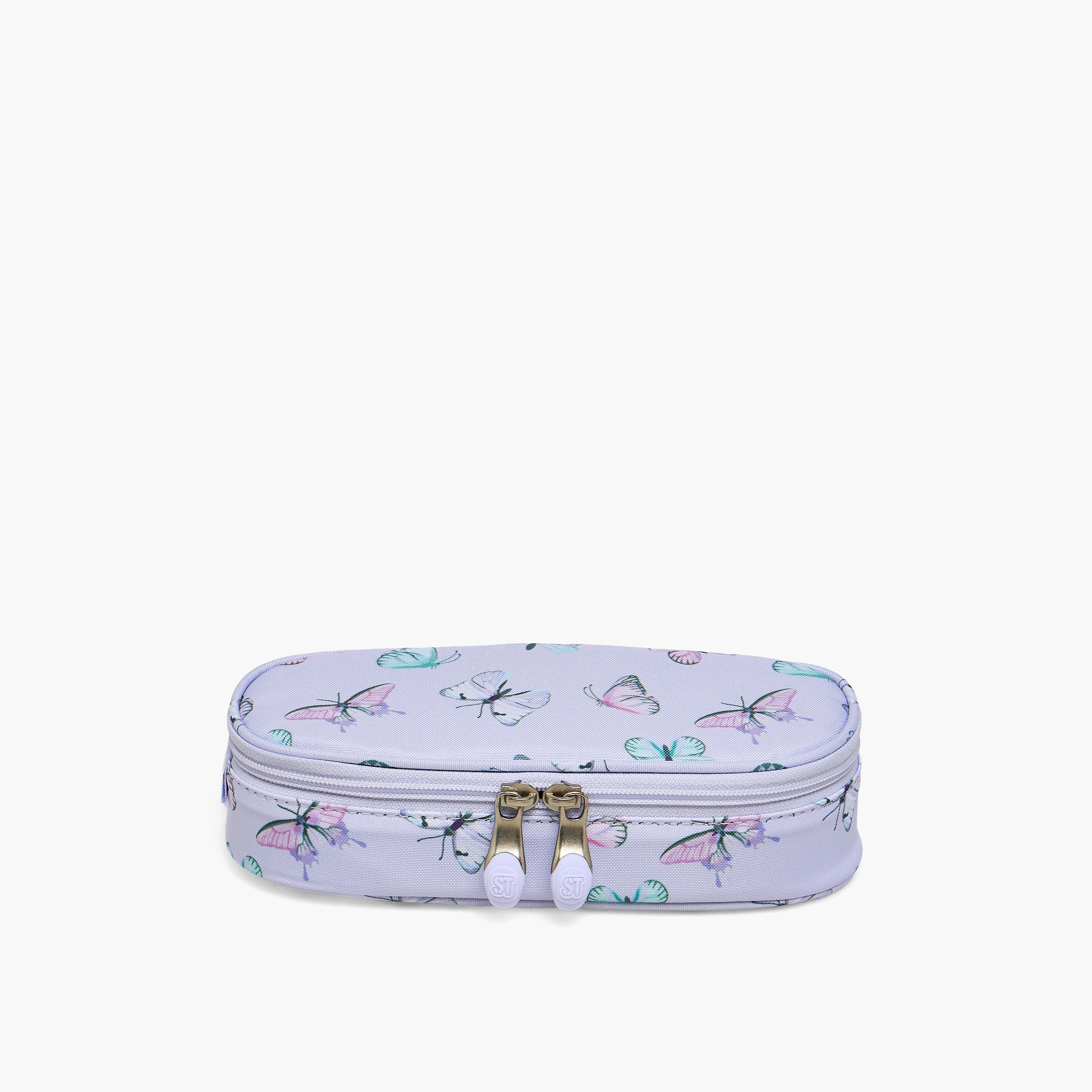 مقلمة بسحاب إغلاق وطبعات فراشة من سانت رايت-school-stationery-pencilcases-image-1