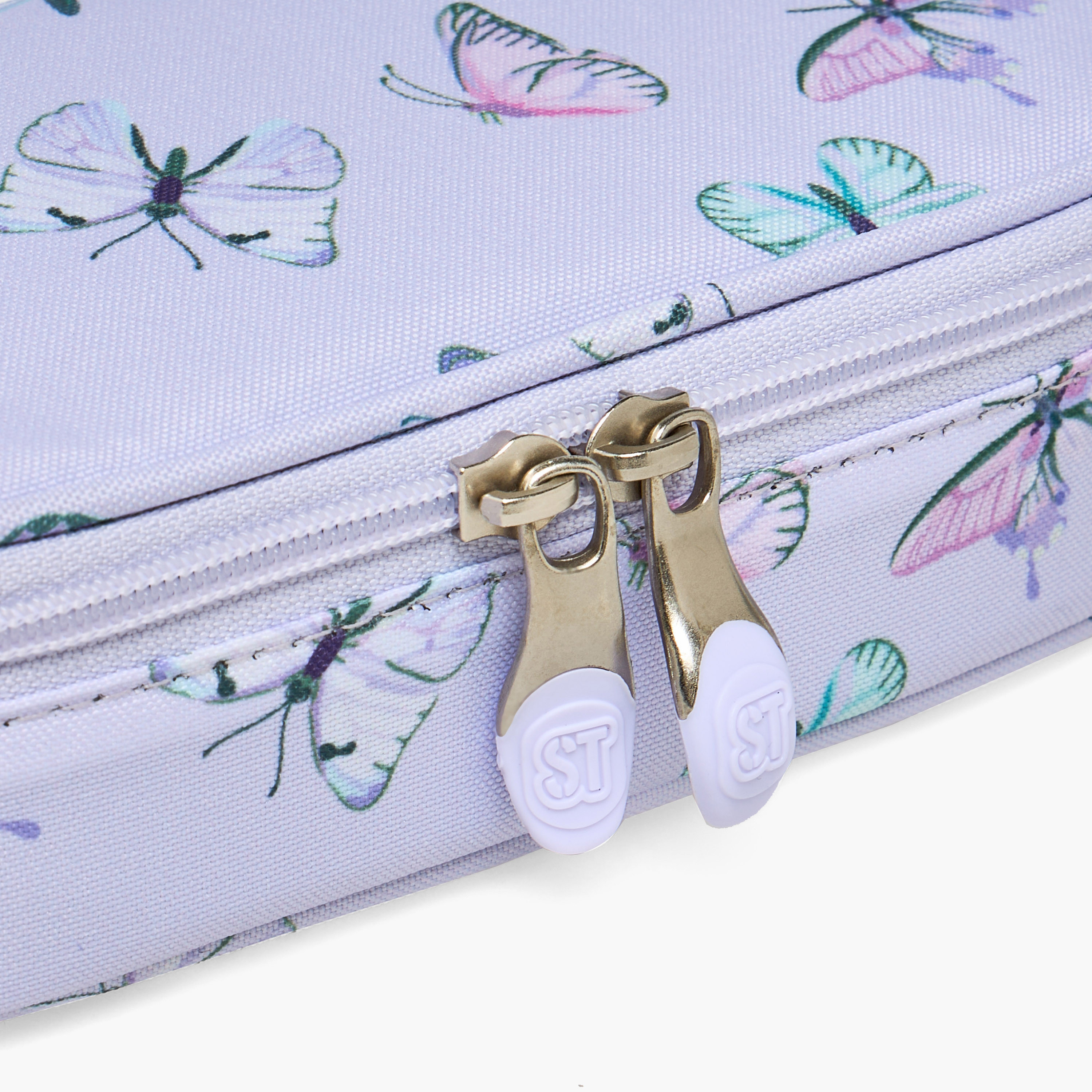 مقلمة بسحاب إغلاق وطبعات فراشة من سانت رايت-school-stationery-pencilcases-image-5