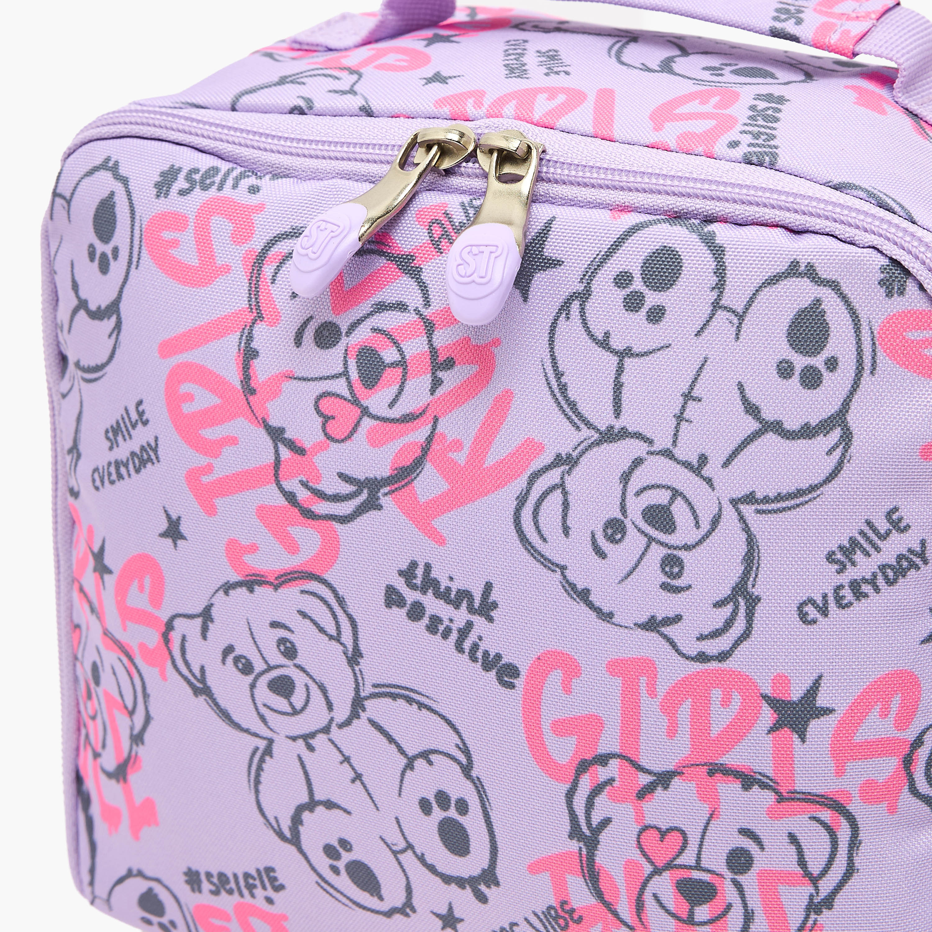 St.Right Bear Print Lunch Bag for Girls 8-13 Years with Adjustable Strap-school-lunchessentials-lunchbags-image-6