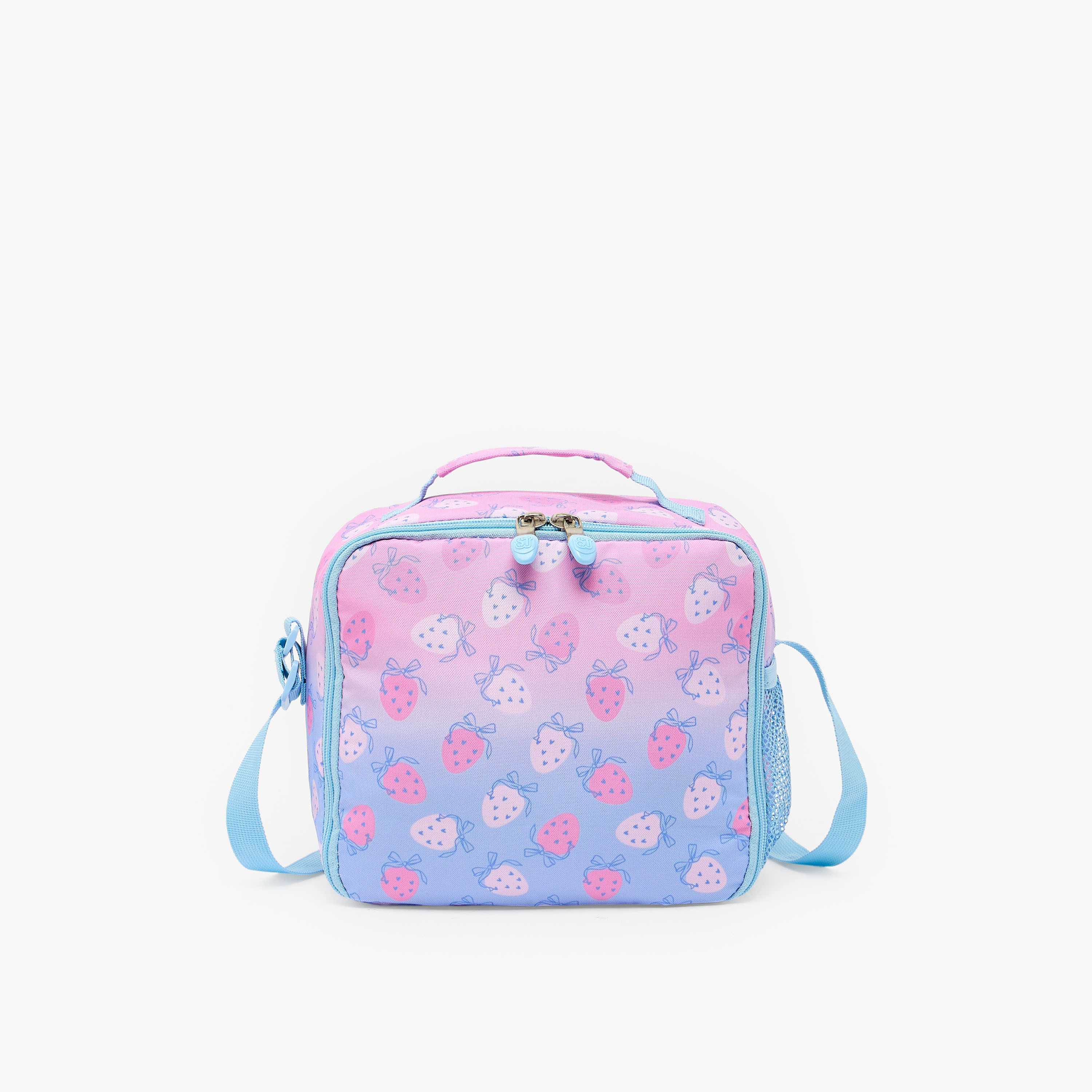 St.Right Strawberry Print Lunch Bag for Girls 8-13 Years with Adjustable Strap-school-lunchessentials-lunchbags-image-1