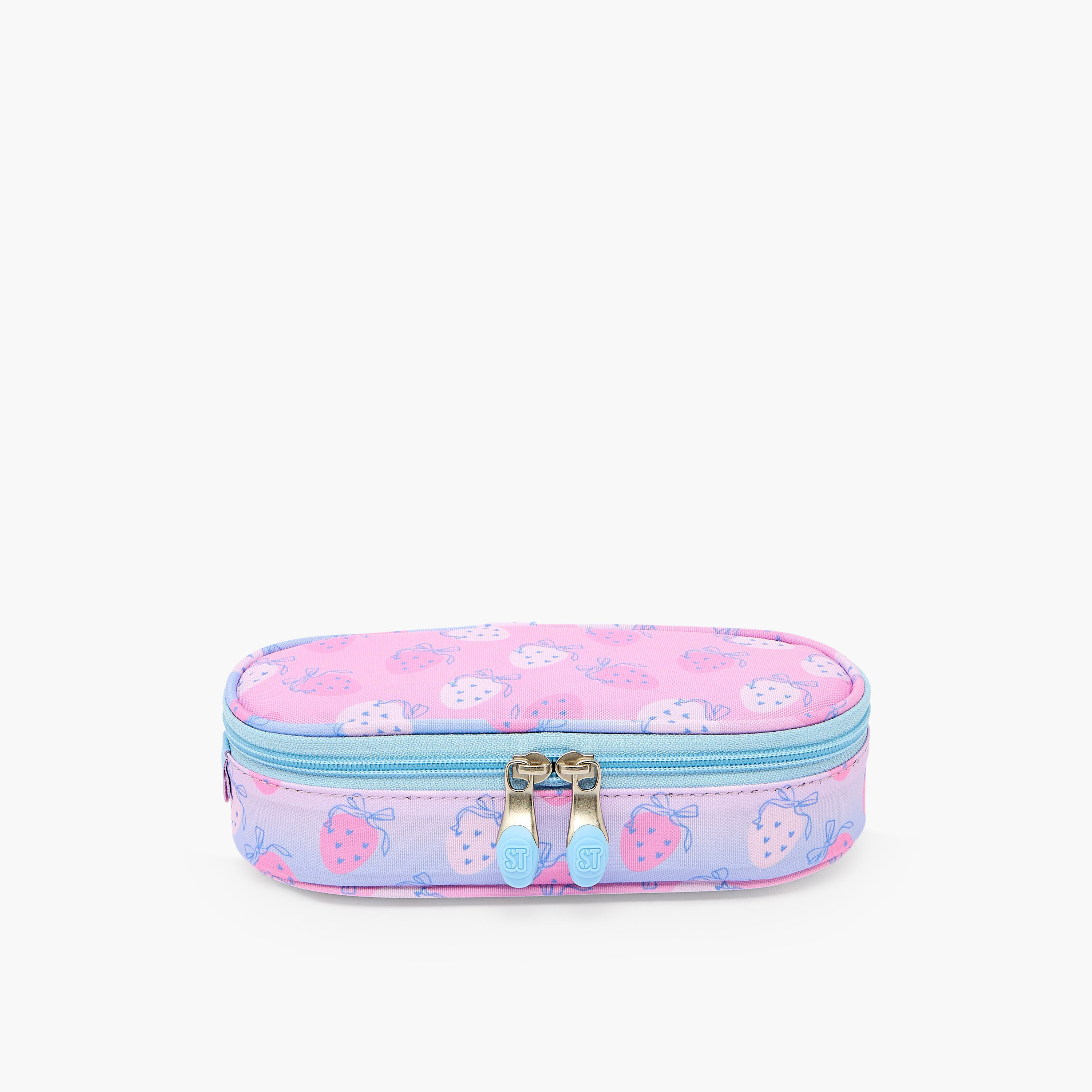 مقلمة بطبعات فراولة وسحاب إغلاق من سانت رايت-school-stationery-pencilcases-image-1