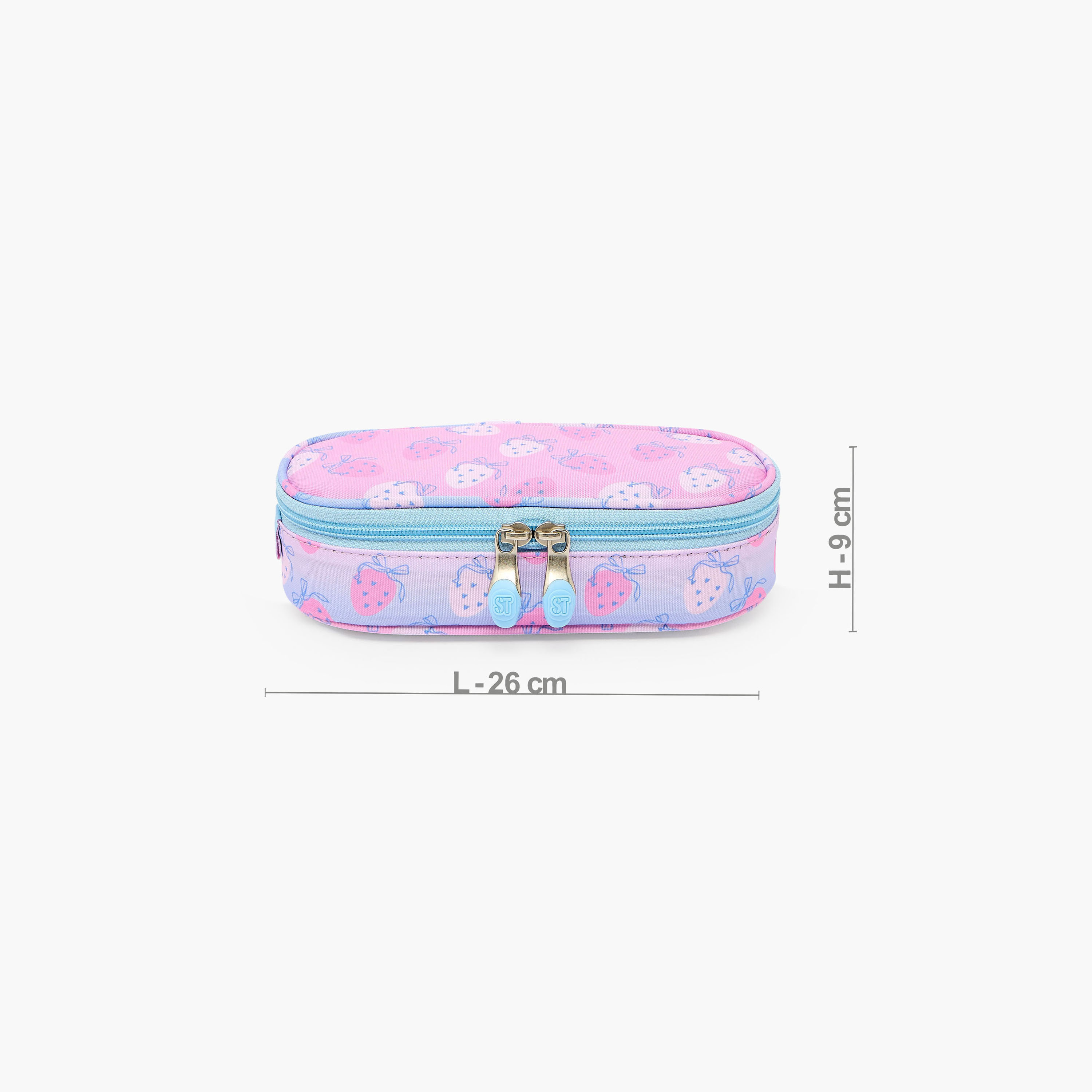مقلمة بطبعات فراولة وسحاب إغلاق من سانت رايت-school-stationery-pencilcases-image-4