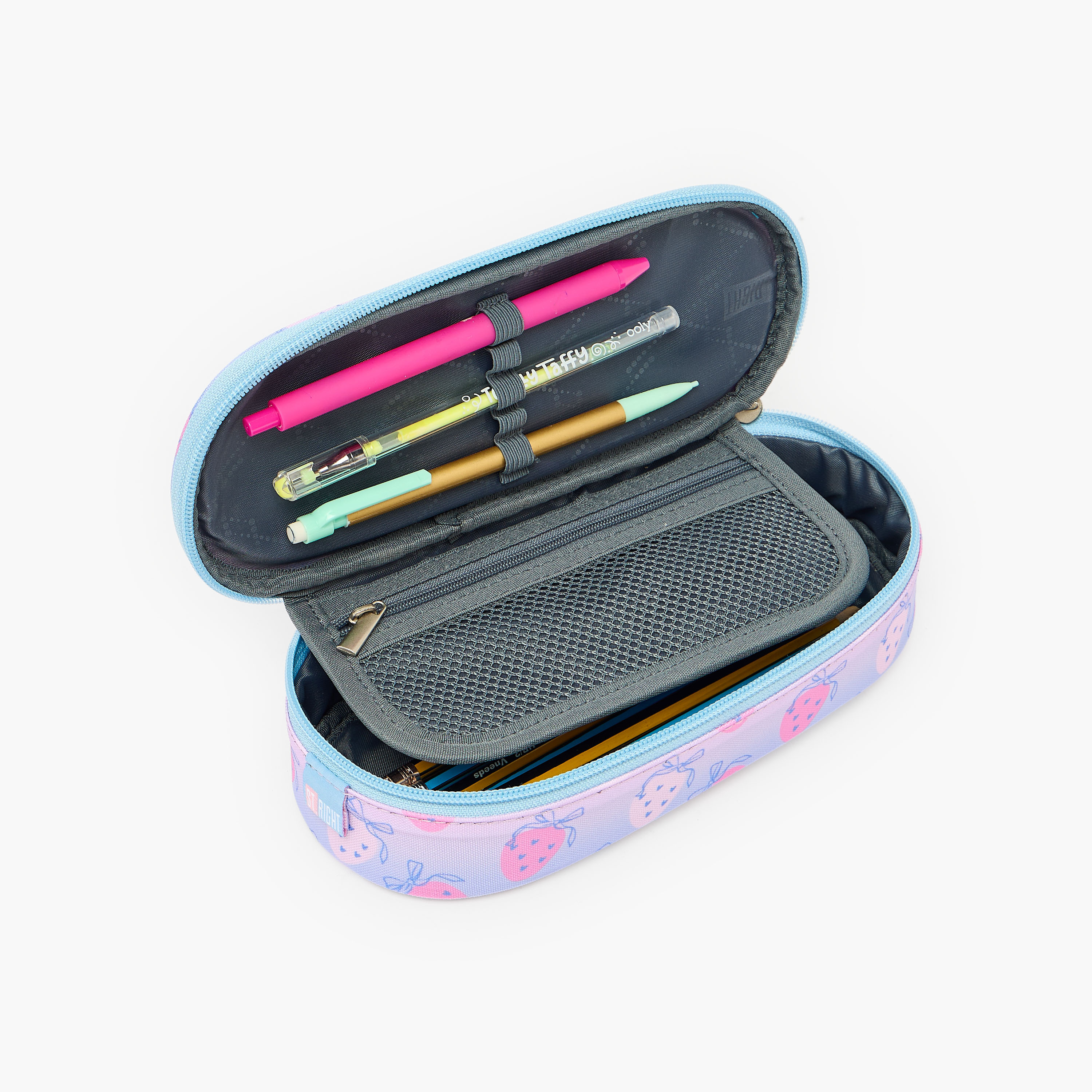 مقلمة بطبعات فراولة وسحاب إغلاق من سانت رايت-school-stationery-pencilcases-image-8